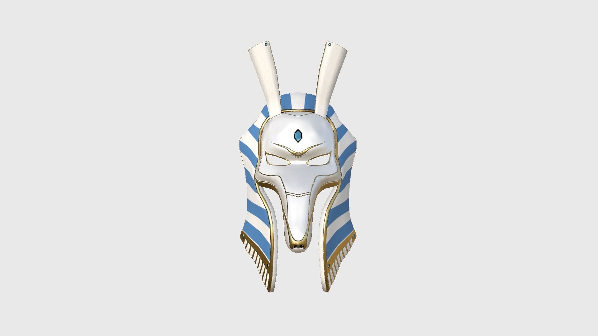 Seth Mask A06 - Egyptian Gods Character Clothing Low-poly 3D model_1