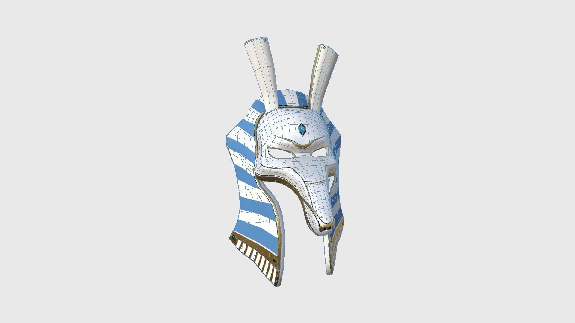 Seth Mask A06 - Egyptian Gods Character Clothing Low-poly 3D model_6
