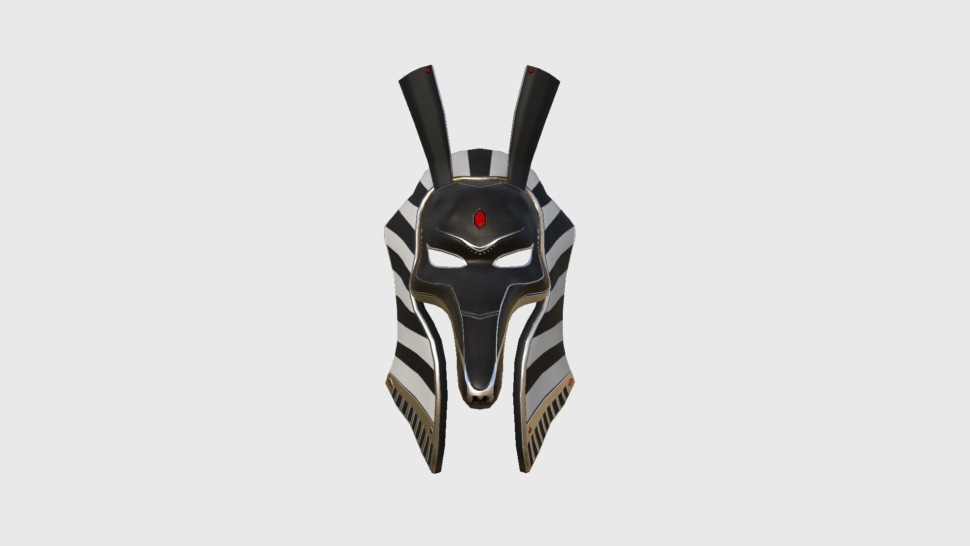 Seth Mask A05 - Egyptian Gods Character Clothing Low-poly 3D model_1