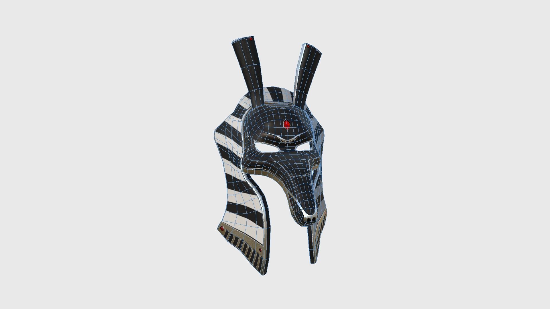 Seth Mask A05 - Egyptian Gods Character Clothing Low-poly 3D model_6