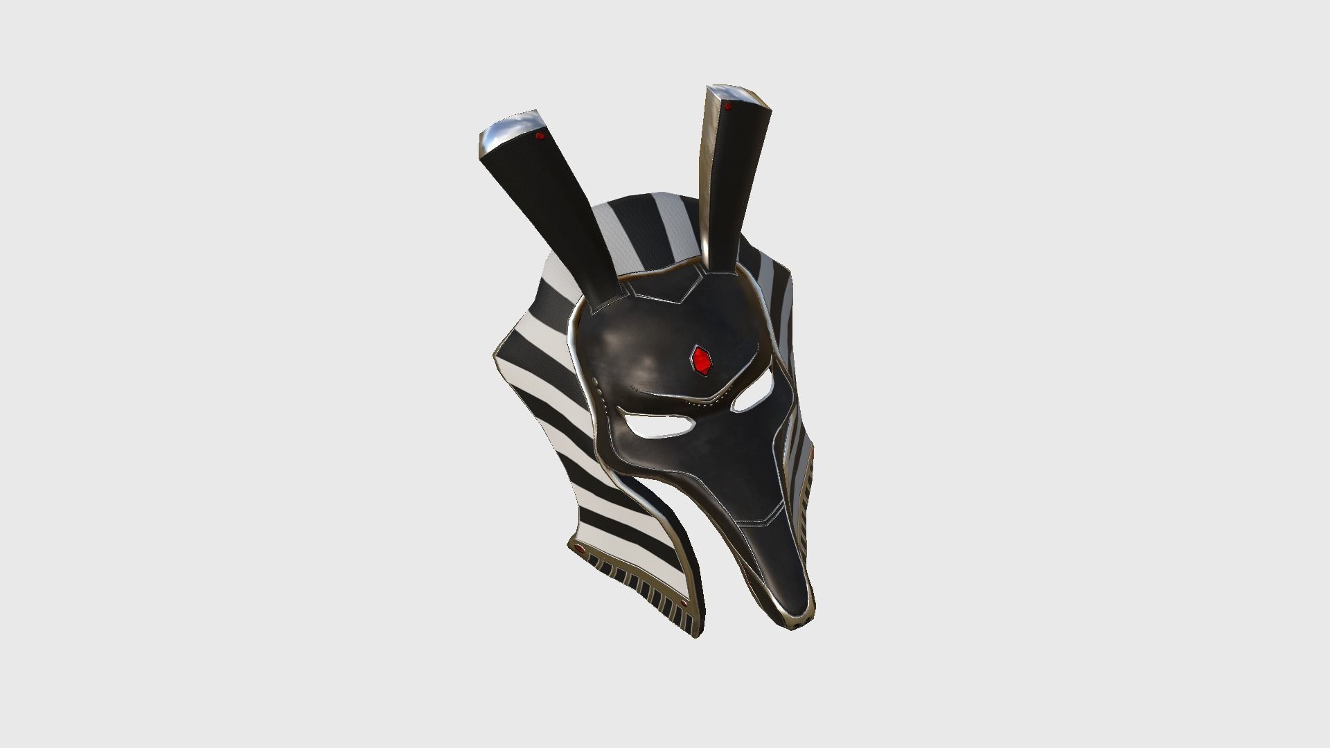 Seth Mask A05 - Egyptian Gods Character Clothing Low-poly 3D model_3