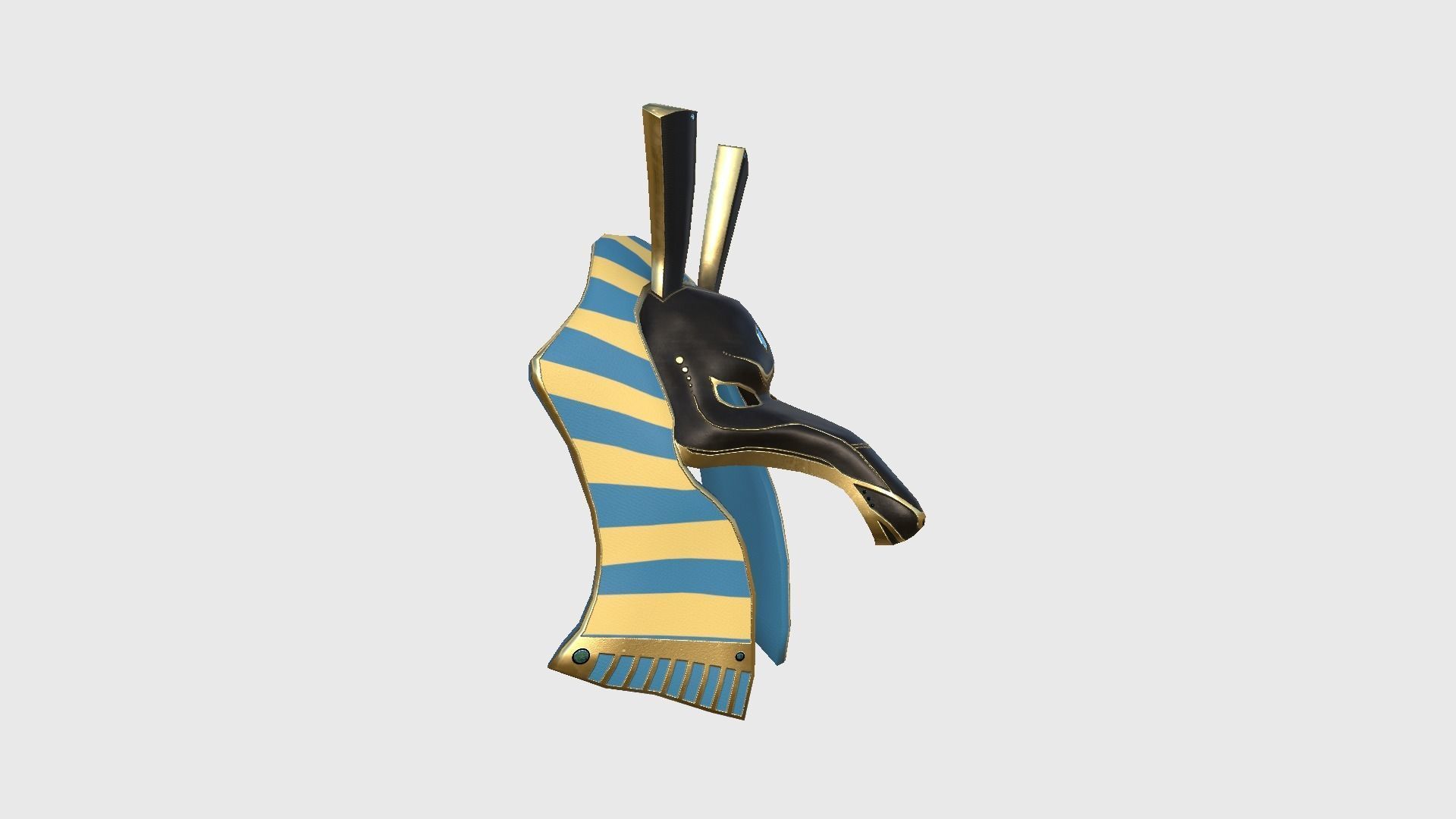 Seth Mask A04 - Egyptian Gods Character Clothing Low-poly 3D model_2