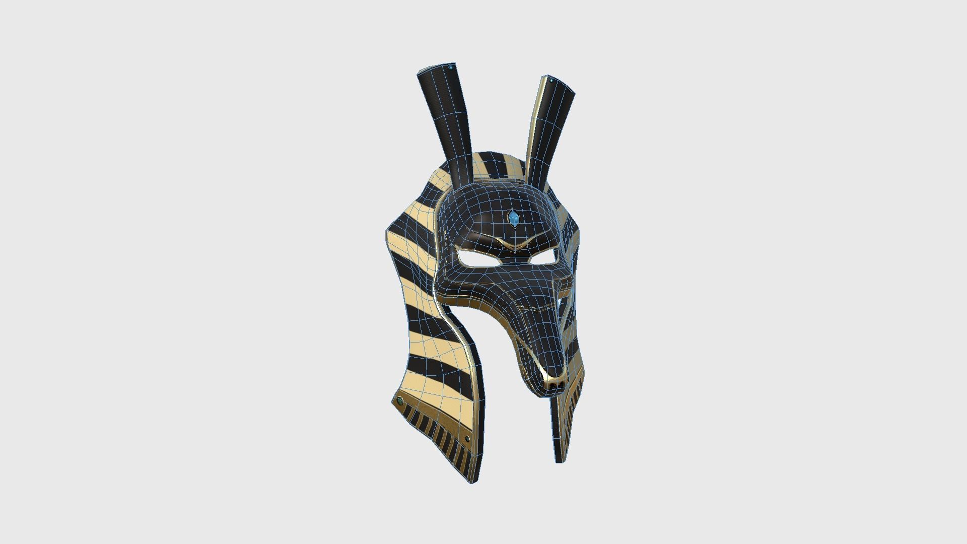 Seth Mask A02 - Egyptian Gods Character Clothing Low-poly 3D model_6