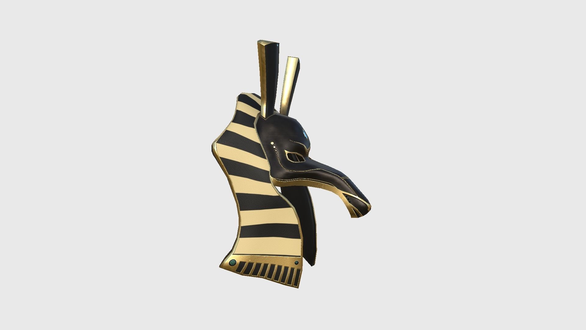 Seth Mask A02 - Egyptian Gods Character Clothing Low-poly 3D model_2