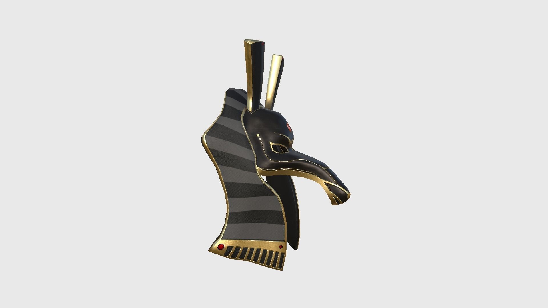 Seth Mask A01 - Egyptian Gods Character Clothing Low-poly 3D model_2