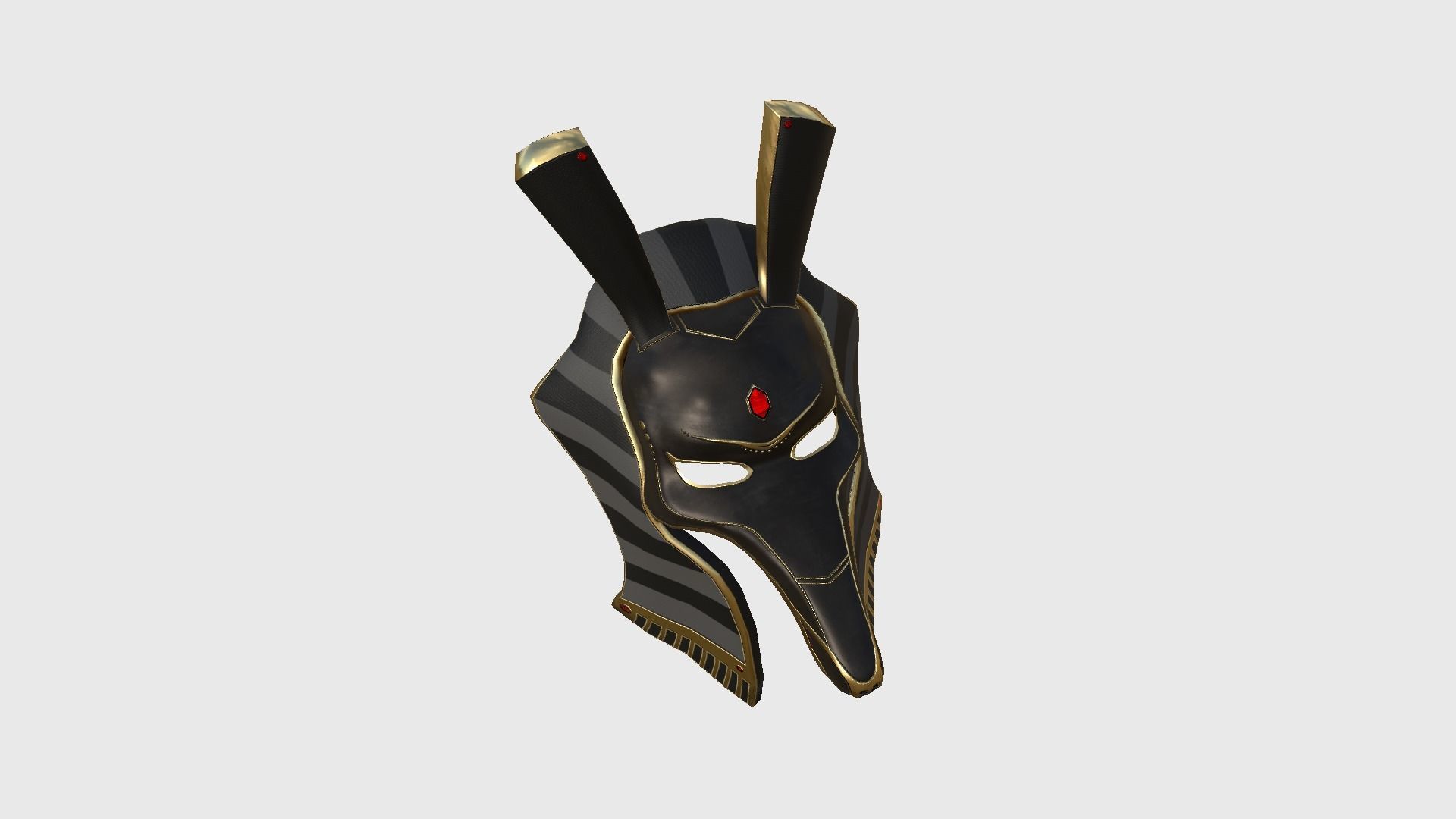 Seth Mask A01 - Egyptian Gods Character Clothing Low-poly 3D model_3