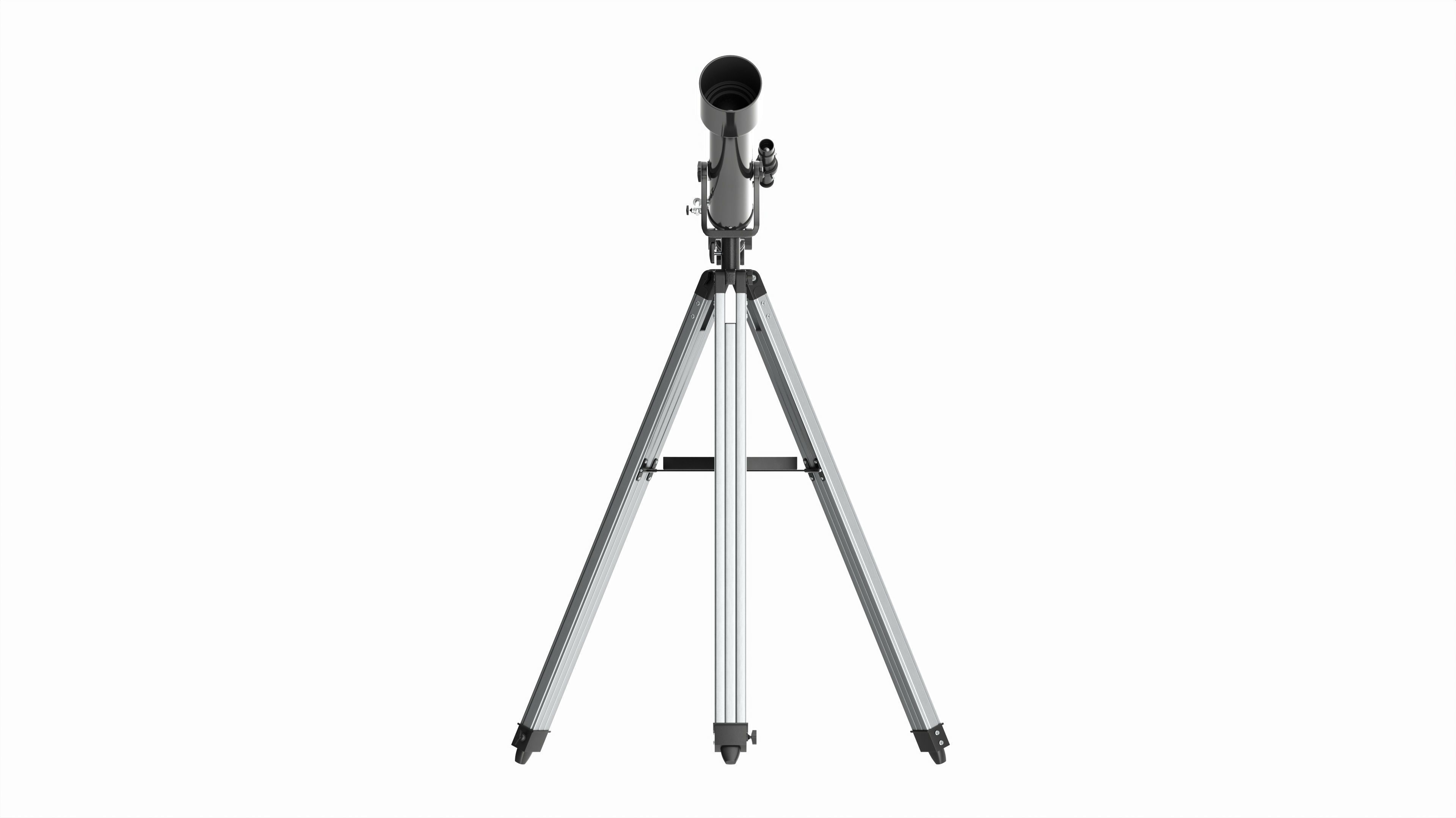 Amateur refractor telescope with tripod 3D model_5