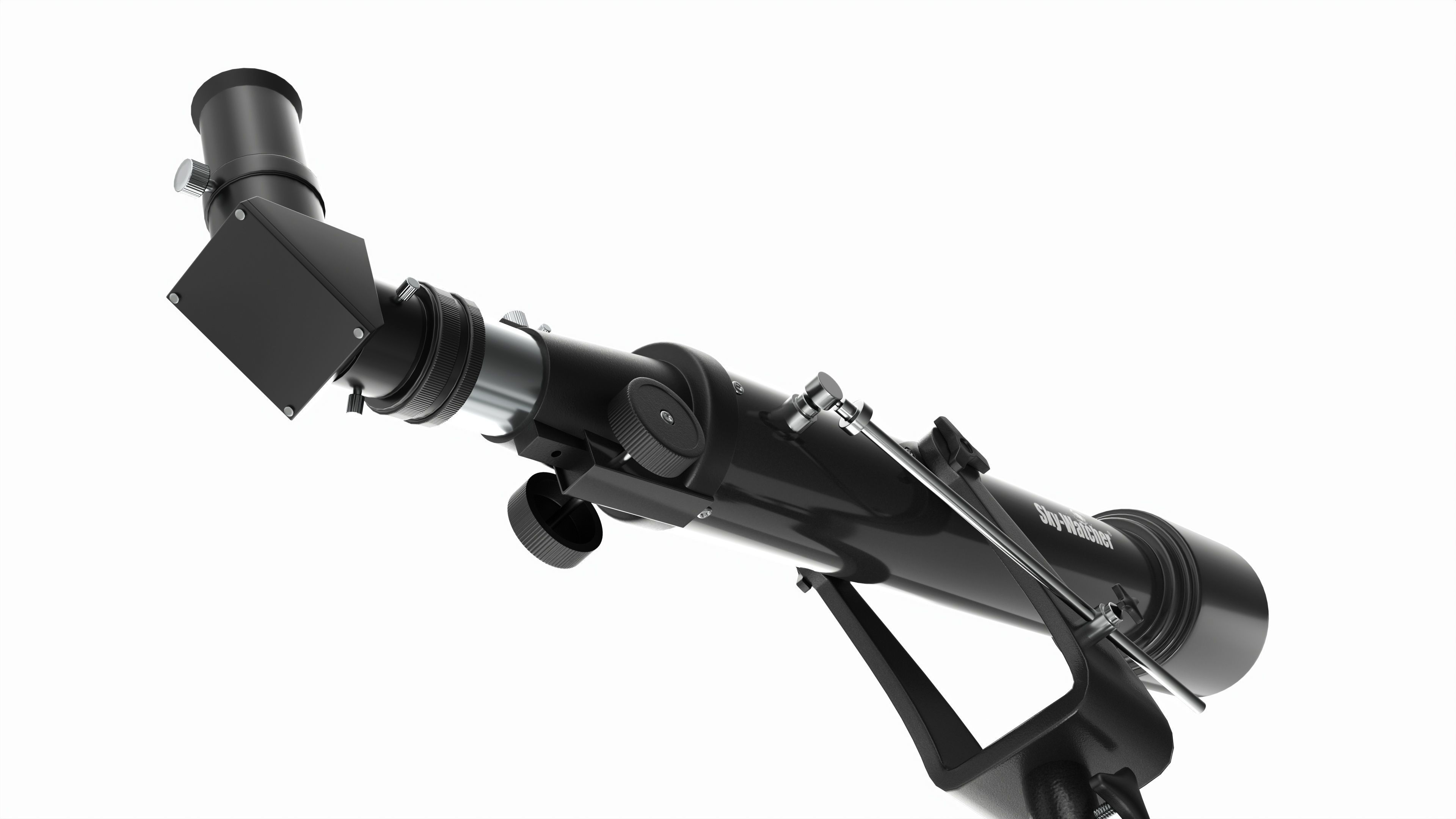 Amateur refractor telescope with tripod 3D model_4