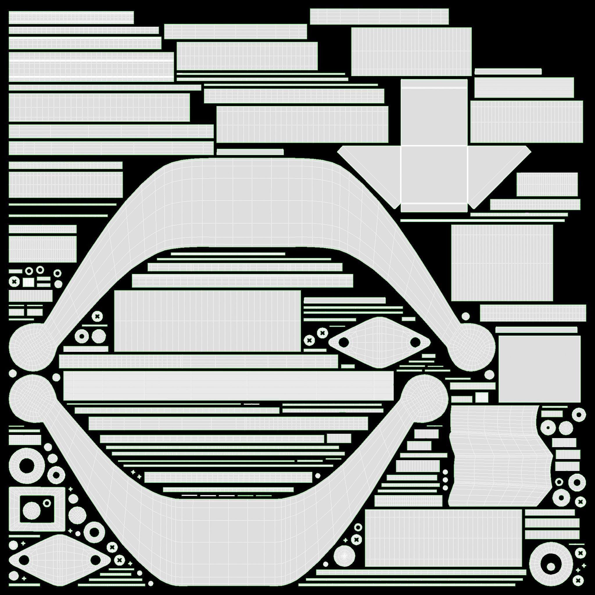 Amateur refractor telescope with tripod 3D model_12