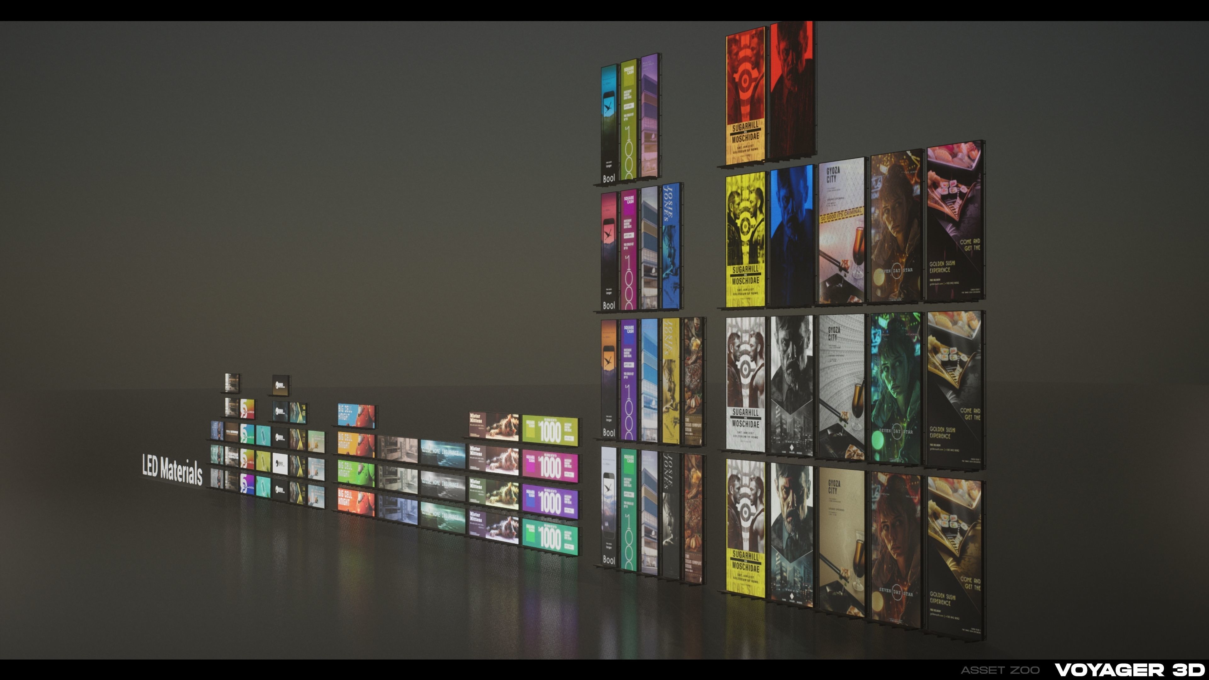 Billboards Pack Vol 02 Low-poly 3D model_12