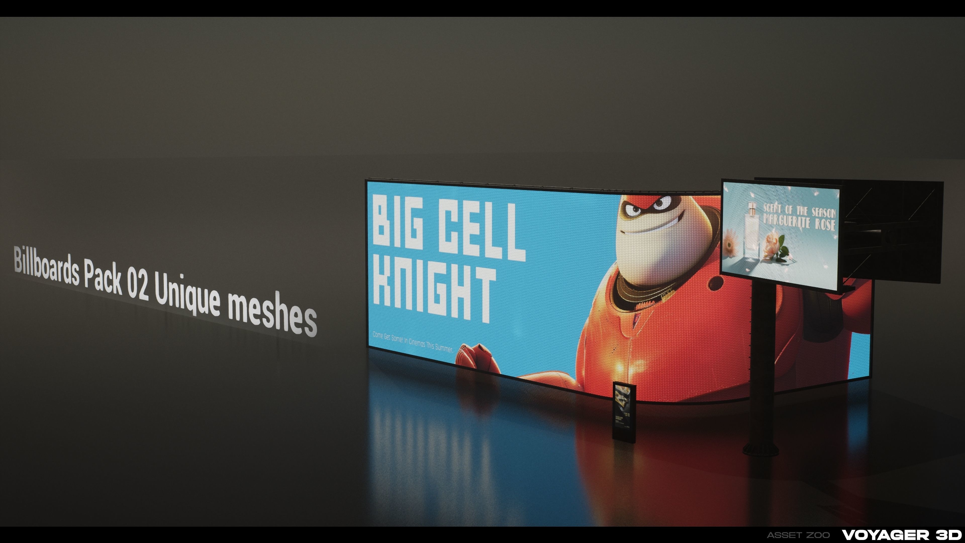 Billboards Pack Vol 02 Low-poly 3D model_10