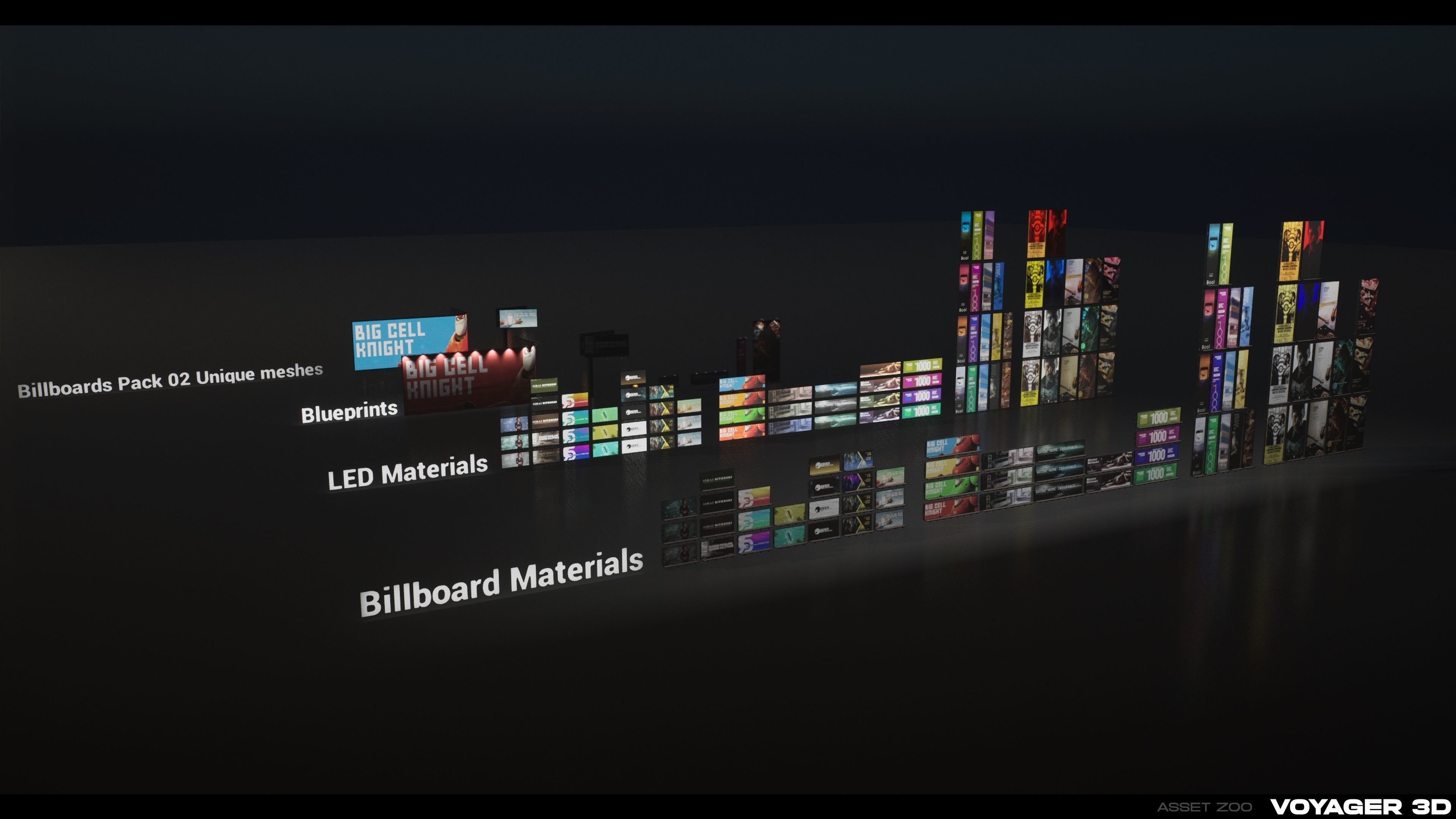 Billboards Pack Vol 02 Low-poly 3D model_9