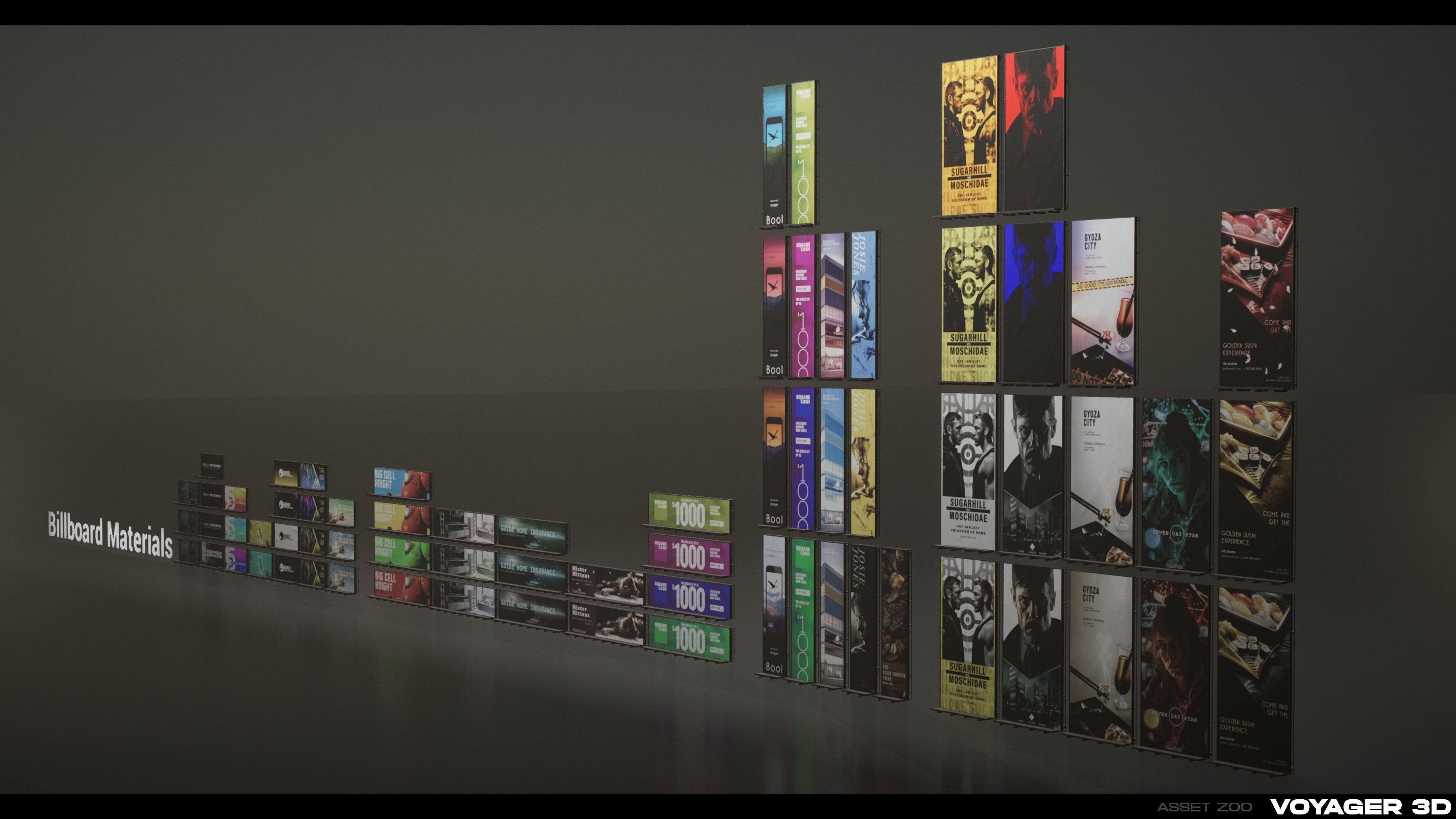 Billboards Pack Vol 02 Low-poly 3D model_13