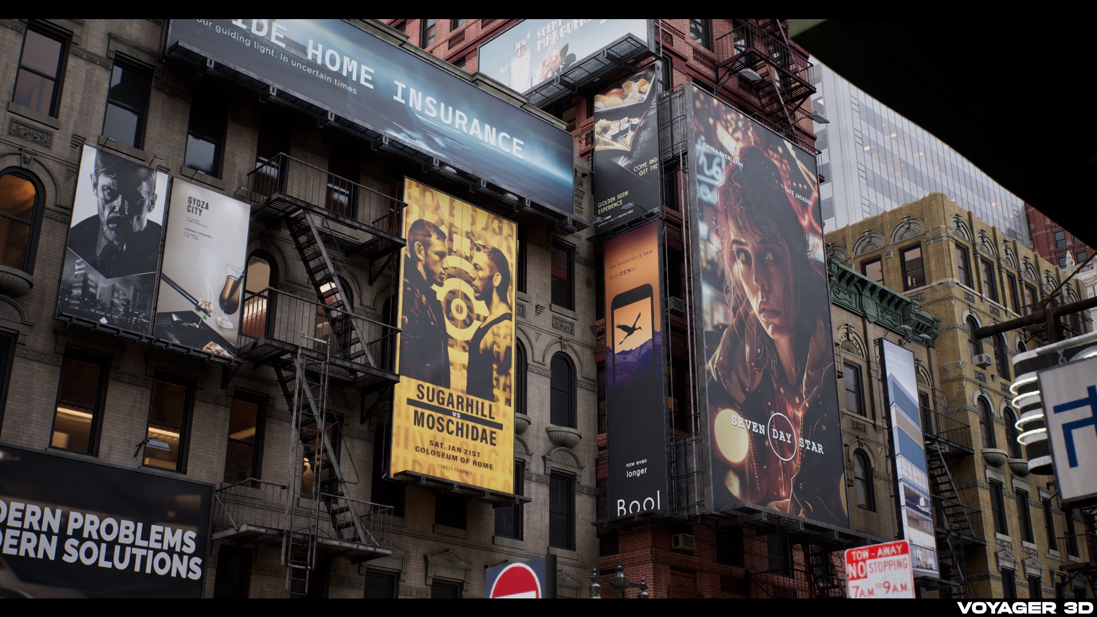 Billboards Pack Vol 02 Low-poly 3D model_3