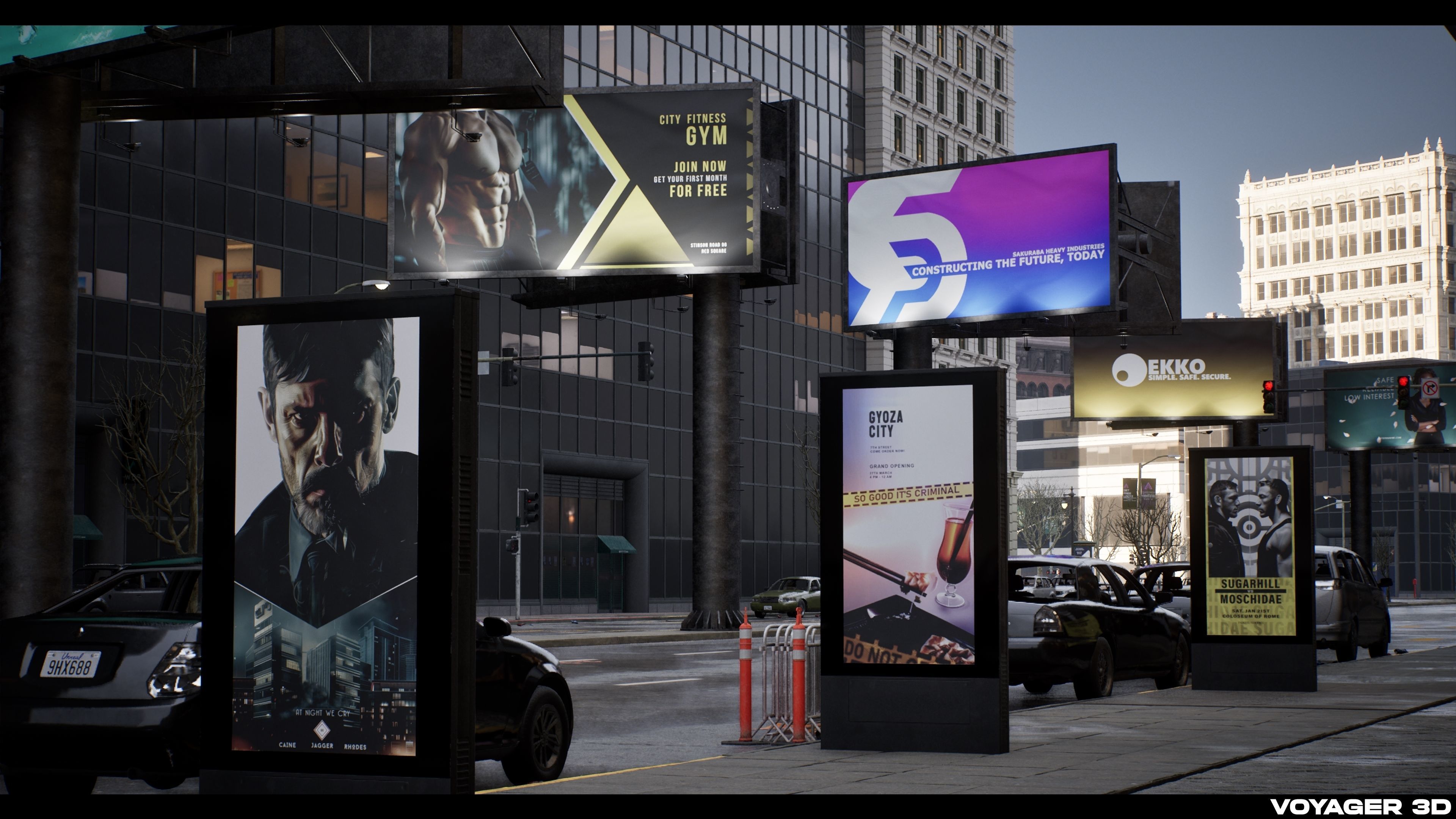 Billboards Pack Vol 02 Low-poly 3D model_4