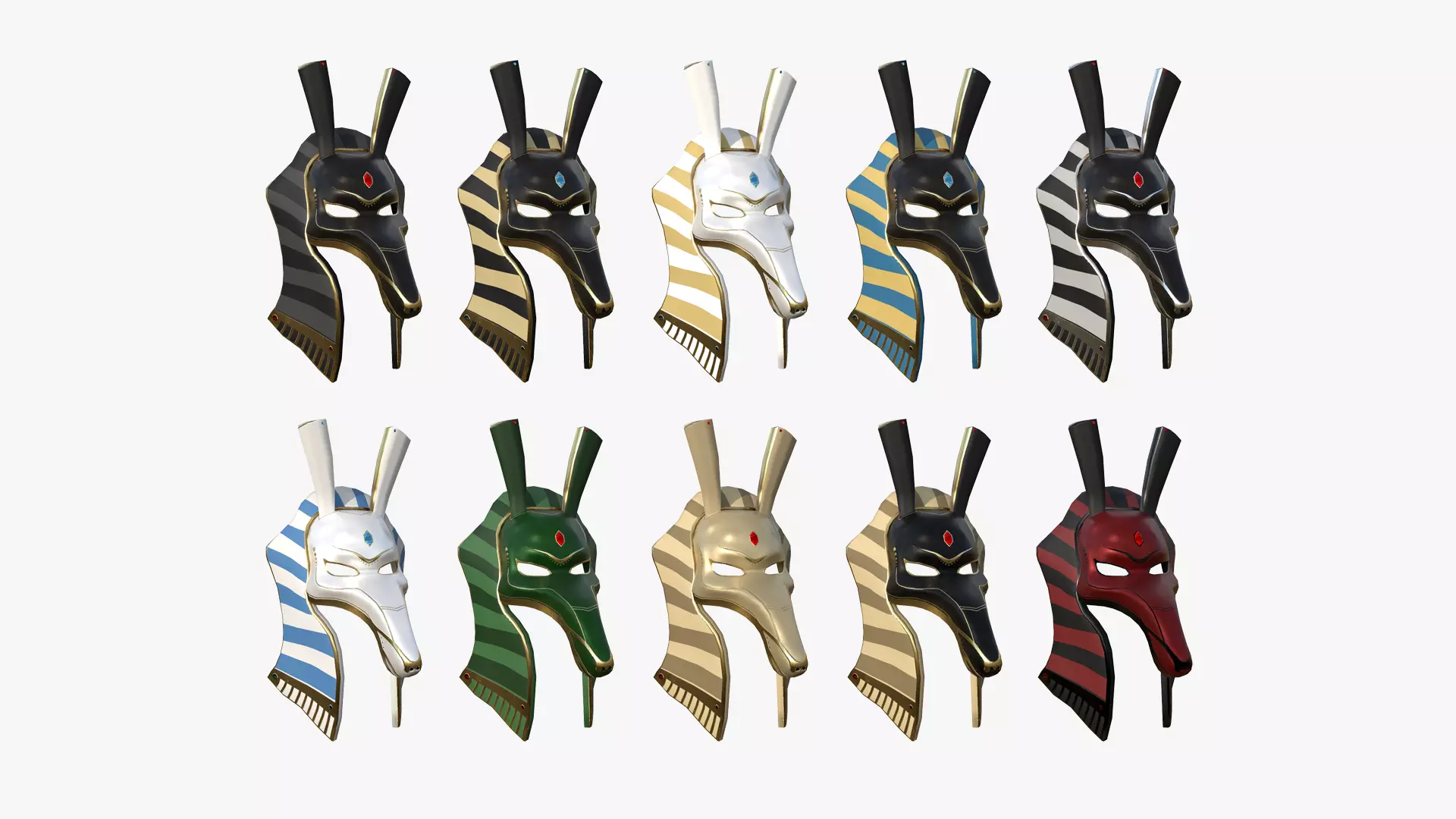 10 Seth Mask A Collection - Egyptian Gods Character Clothing _0