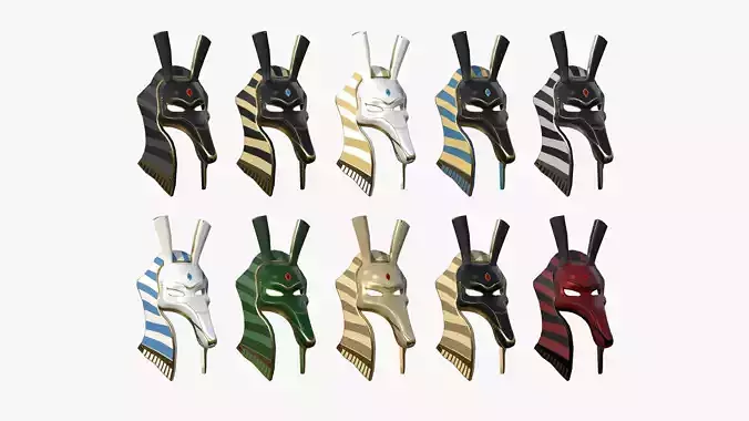 10 Seth Mask A Collection - Egyptian Gods Character Clothing 