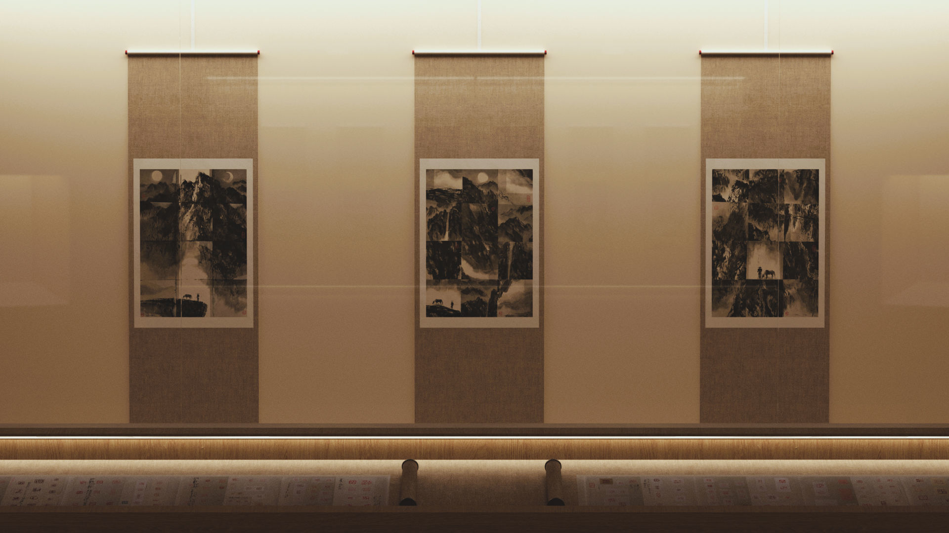Suzhou Museum - Entire building and Art galleries 3D model_19