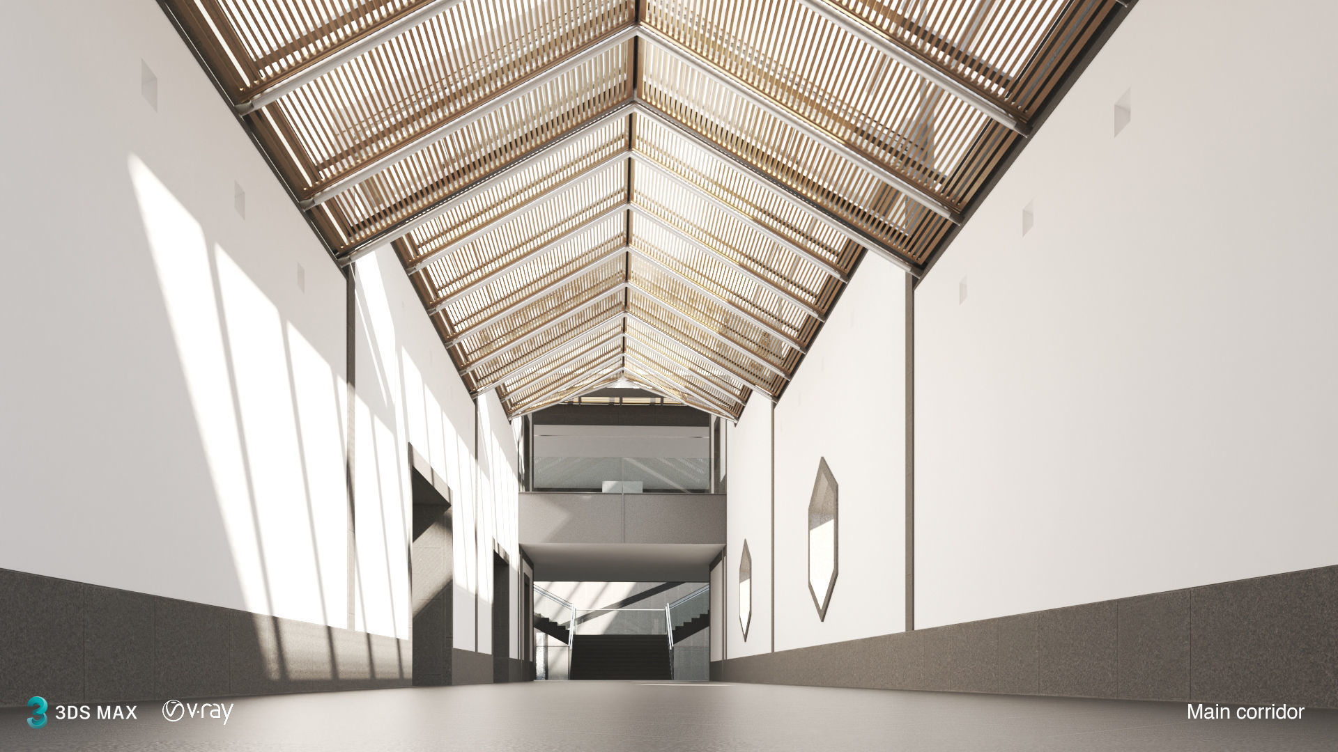 Suzhou Museum - Entire building and Art galleries 3D model_13