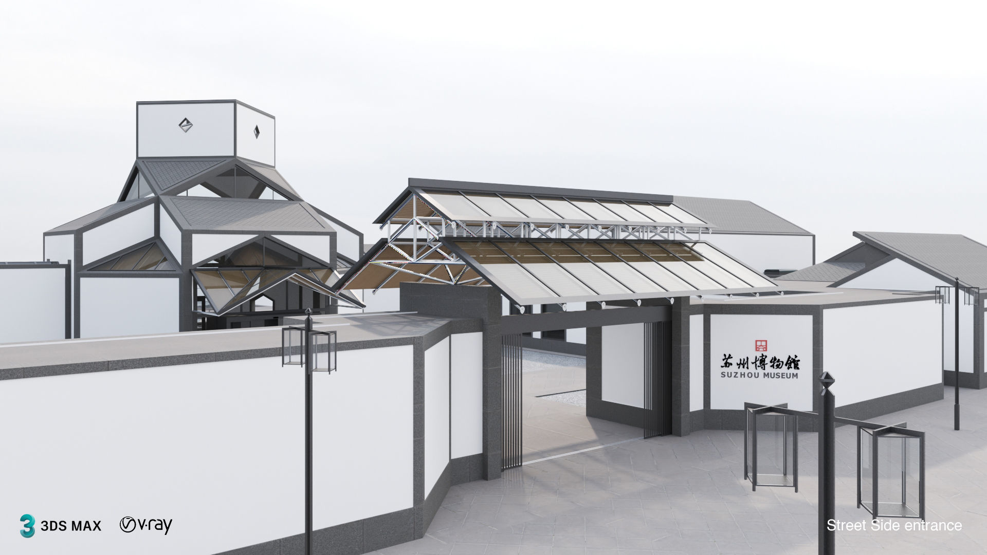 Suzhou Museum - Entire building and Art galleries 3D model_11