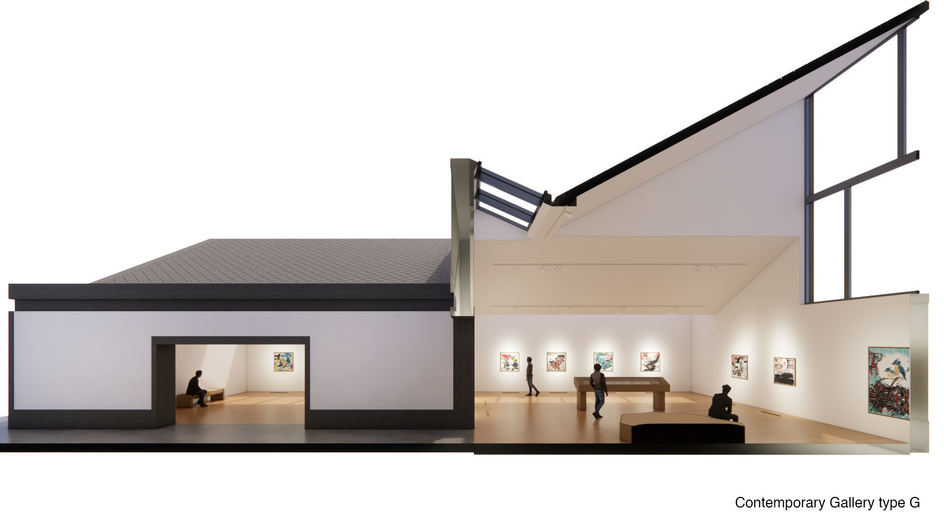 Suzhou Museum - Entire building and Art galleries 3D model_47