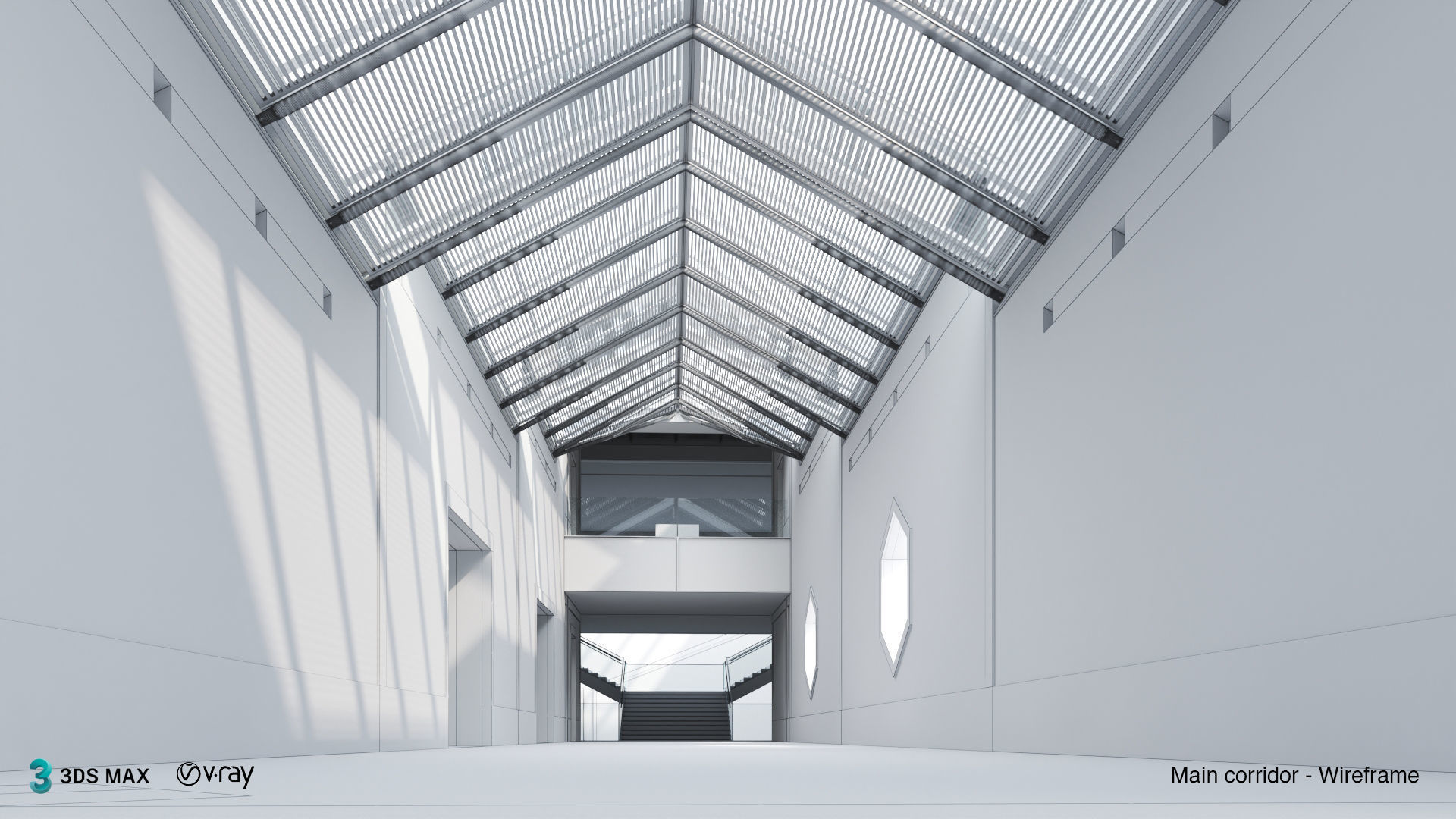 Suzhou Museum - Entire building and Art galleries 3D model_14