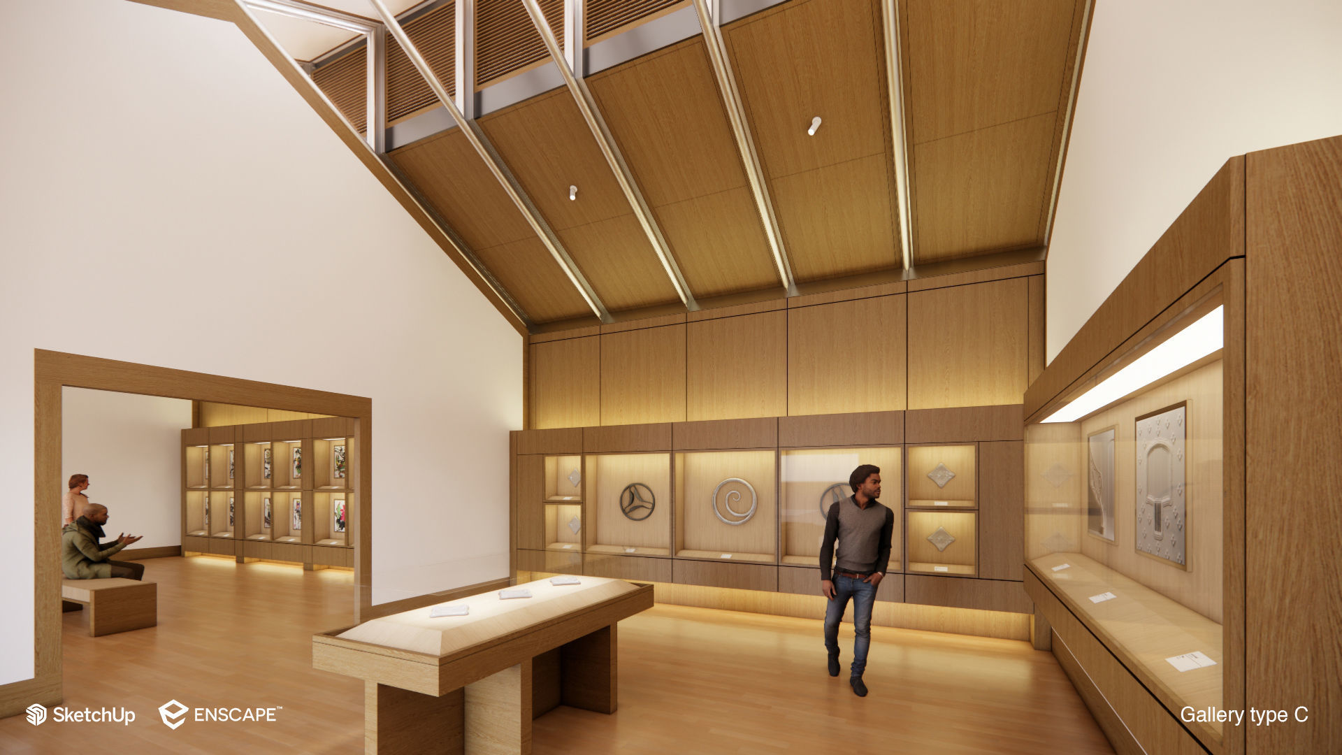 Suzhou Museum - Entire building and Art galleries 3D model_36