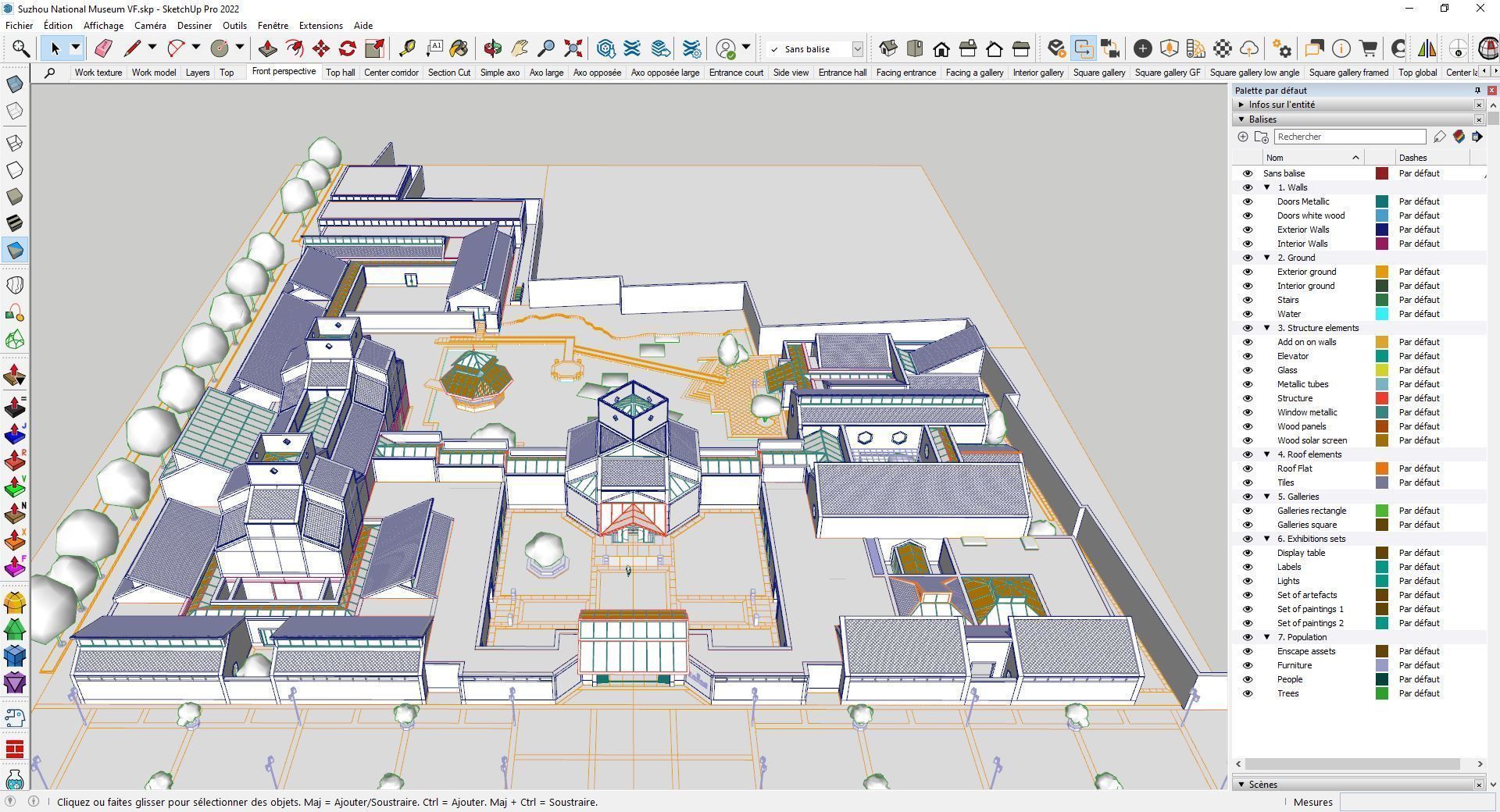 Suzhou Museum - Entire building and Art galleries 3D model_61