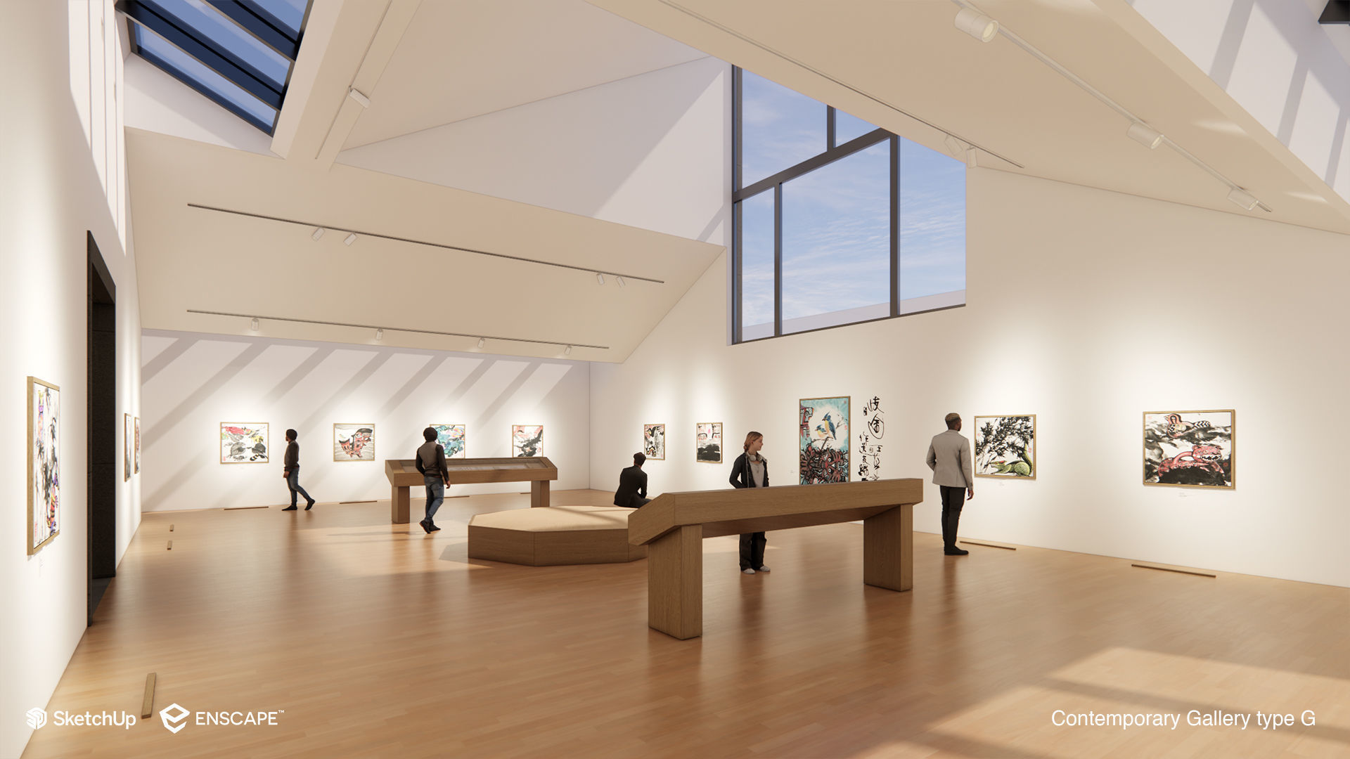 Suzhou Museum - Entire building and Art galleries 3D model_49