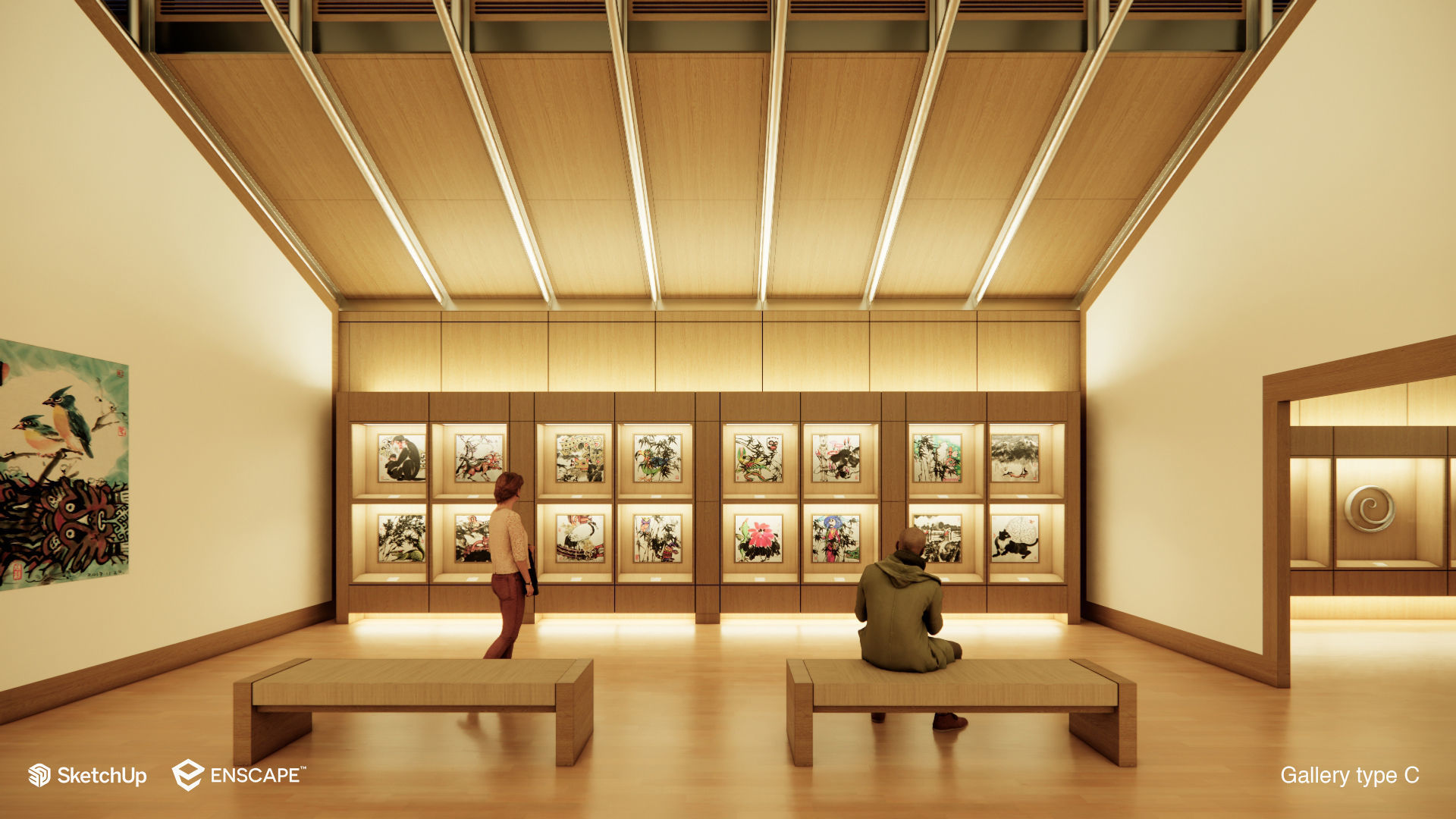 Suzhou Museum - Entire building and Art galleries 3D model_37