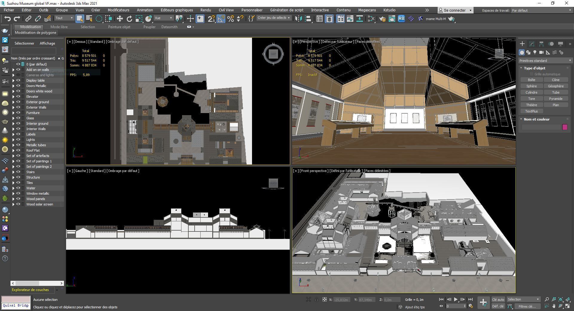 Suzhou Museum - Entire building and Art galleries 3D model_64