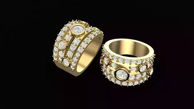 Fashion Designer Wedding Ring 3D print model