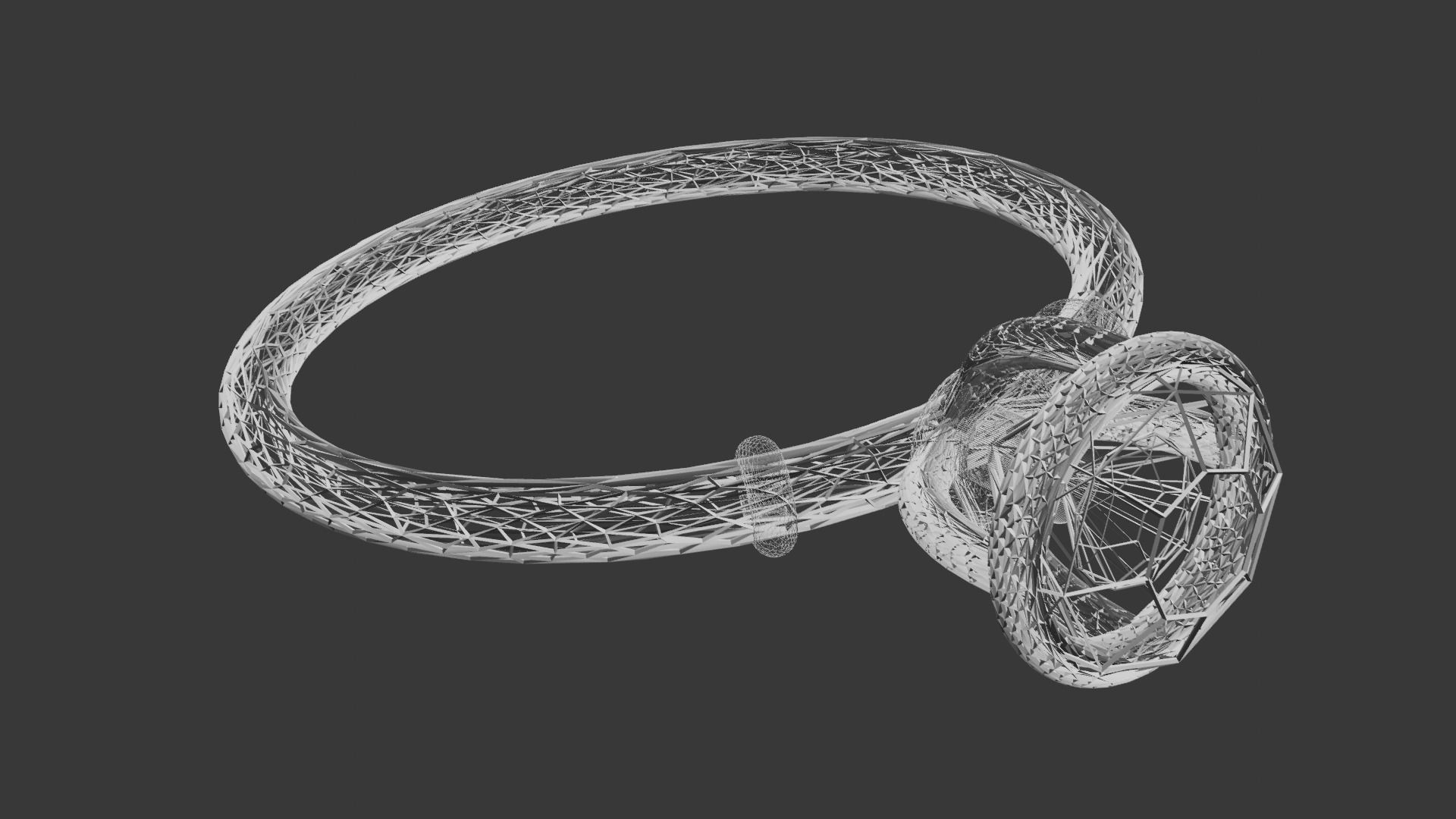 Diamond Ring 3D model Low-poly 3D model_7