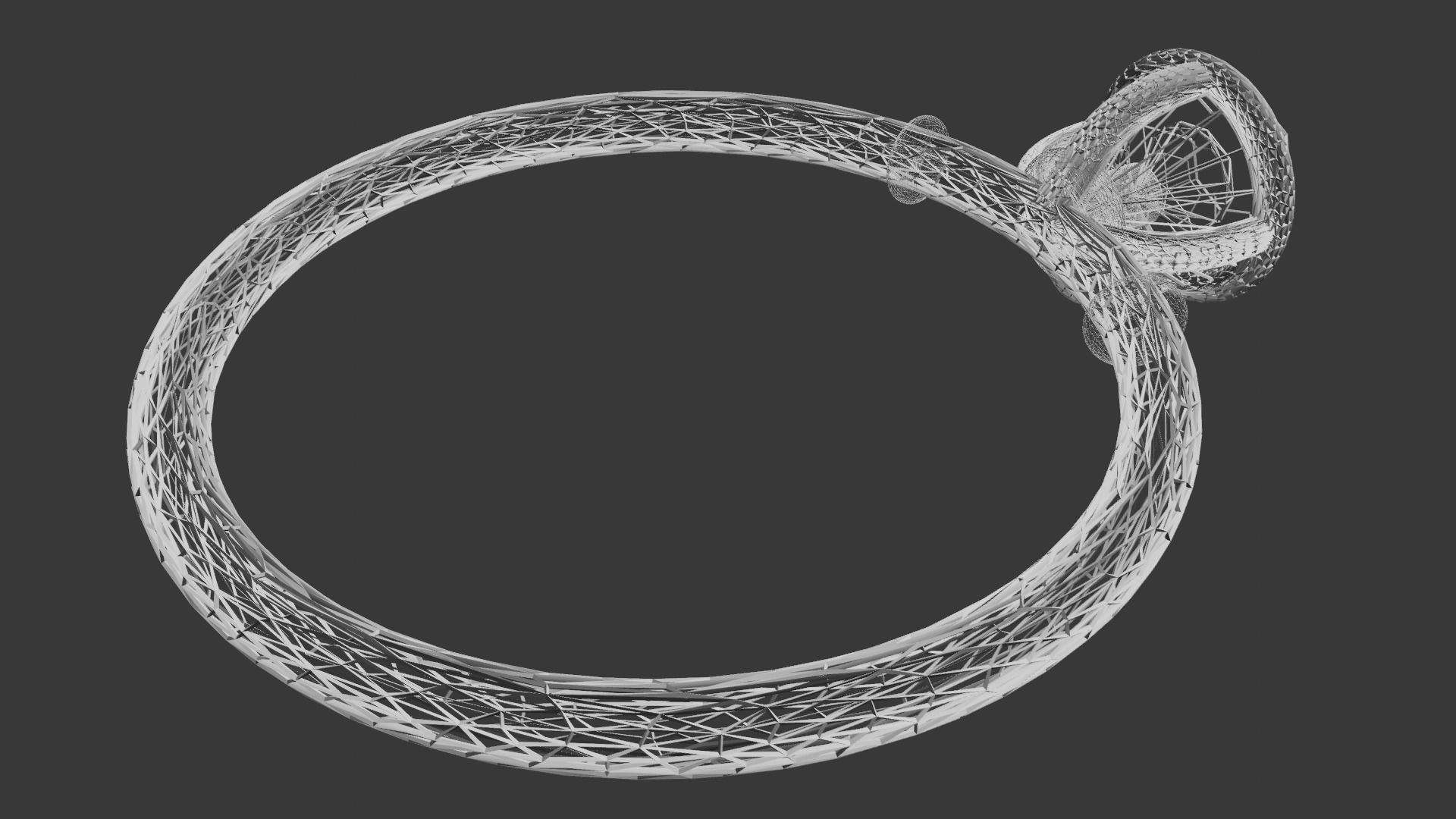 Diamond Ring 3D model Low-poly 3D model_5