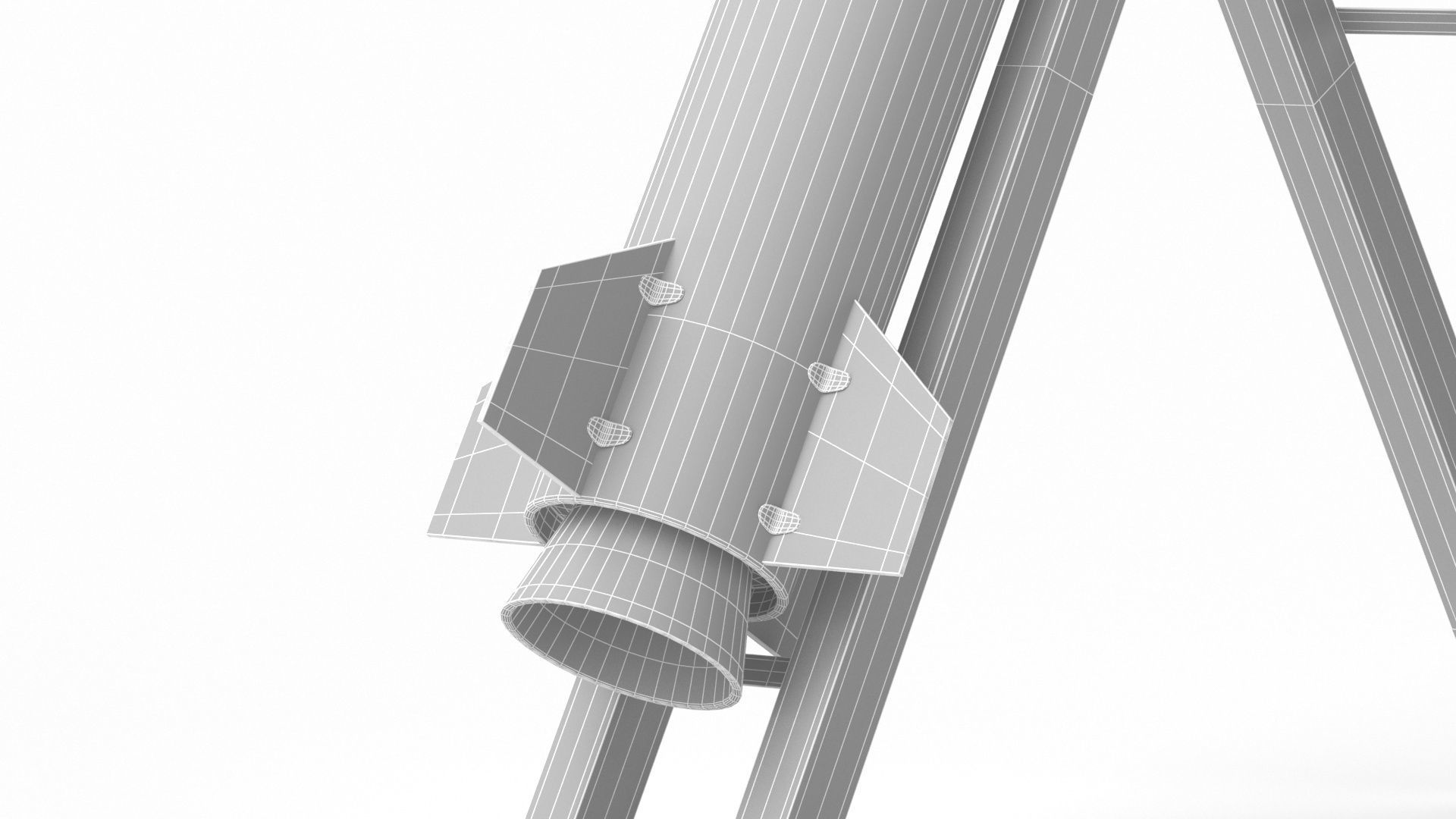 Qassam Rocket with launcher collection 3D model_21