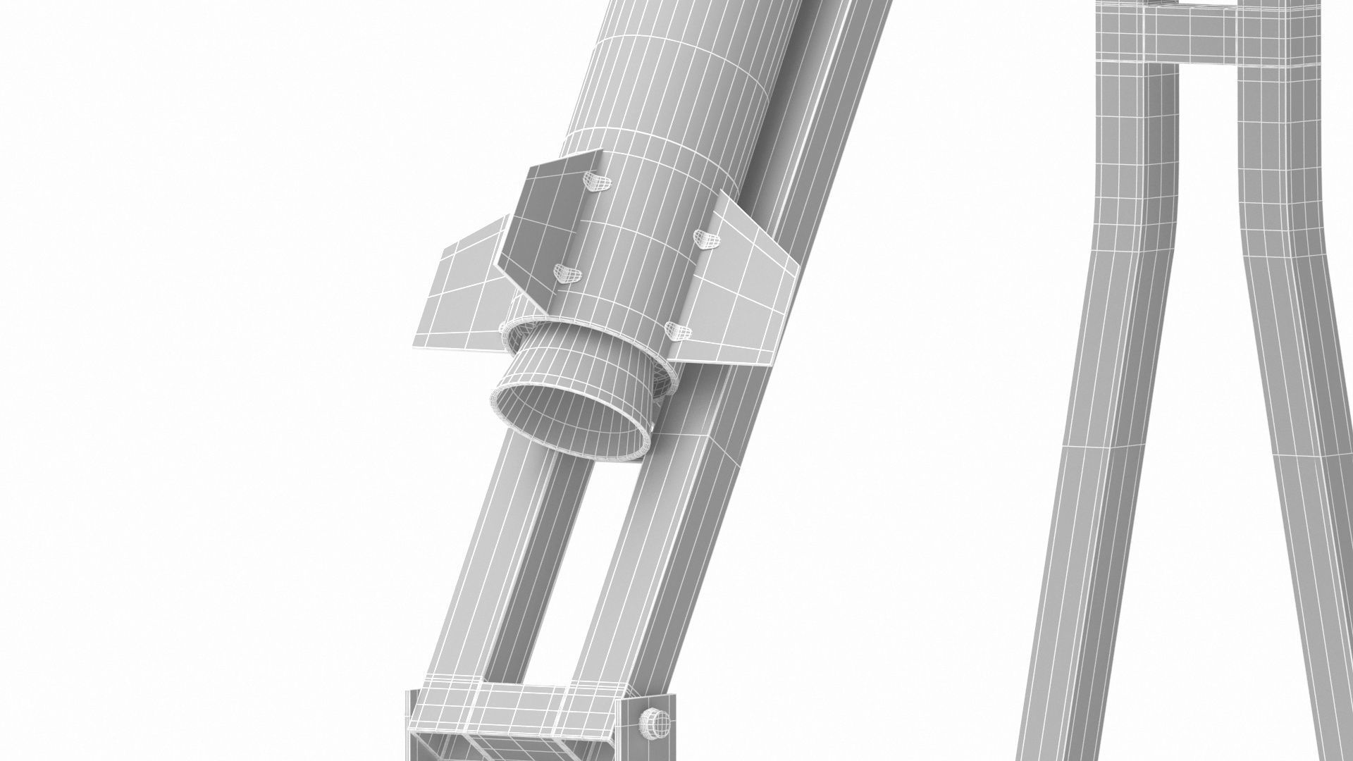 Qassam Rocket with launcher collection 3D model_15