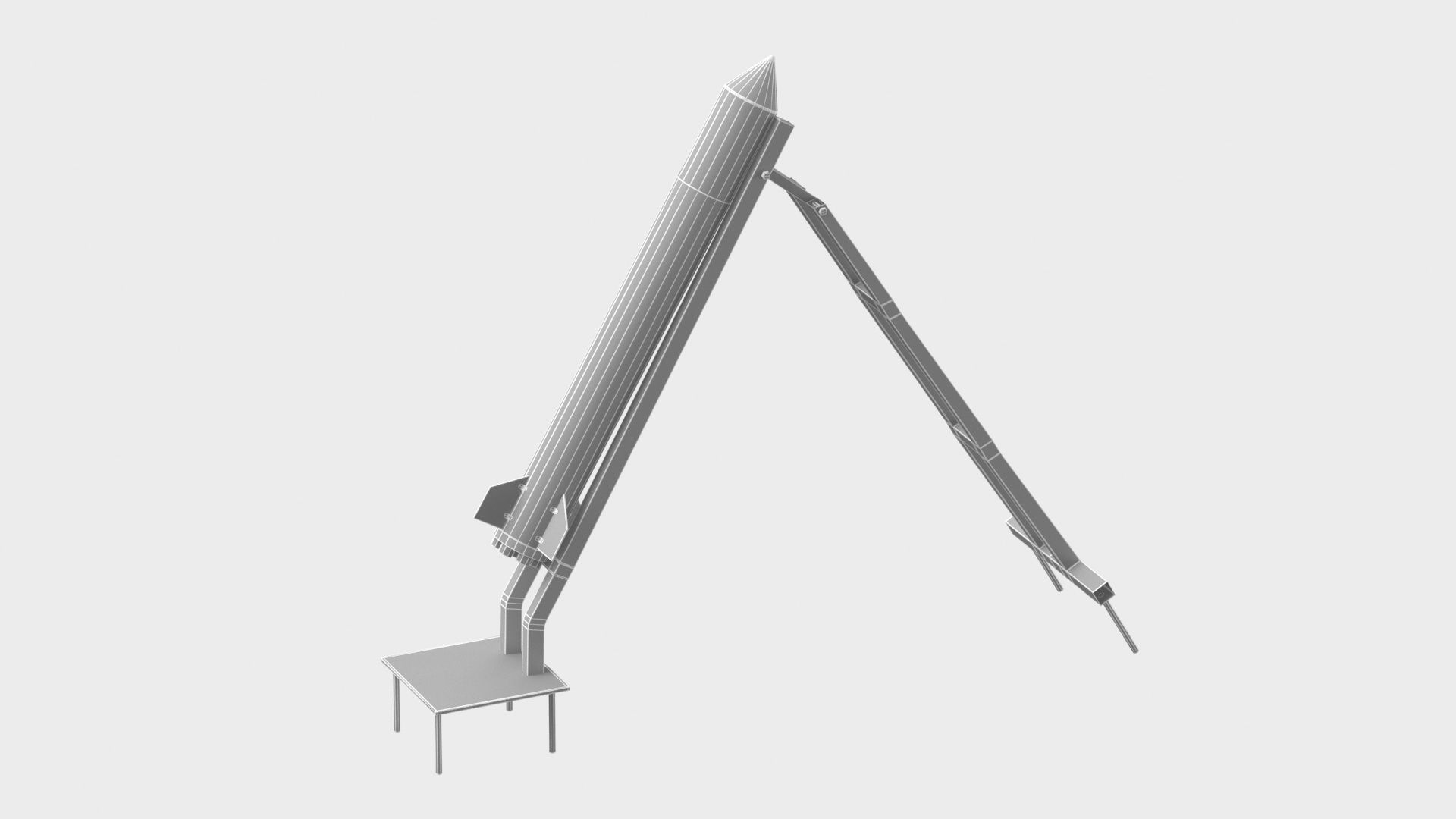 Qassam Rocket with launcher collection 3D model_22
