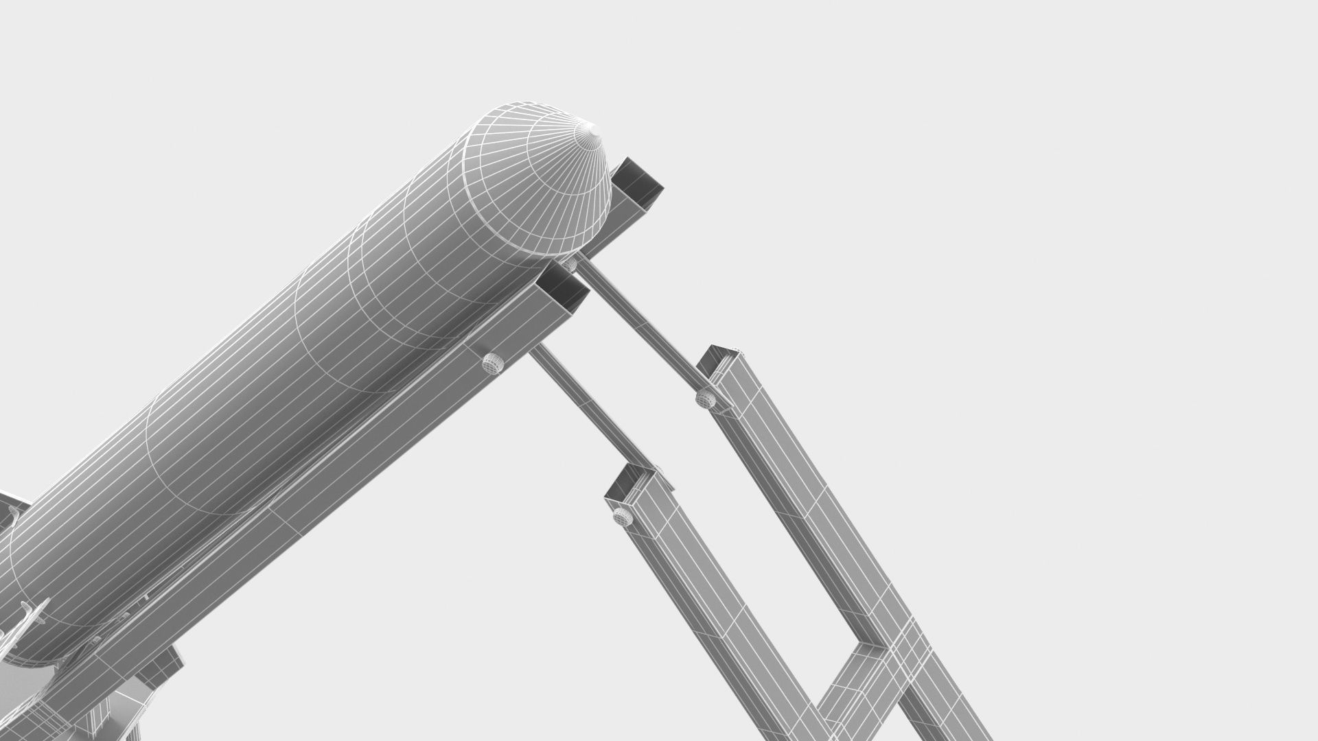 Qassam Rocket with launcher collection 3D model_25