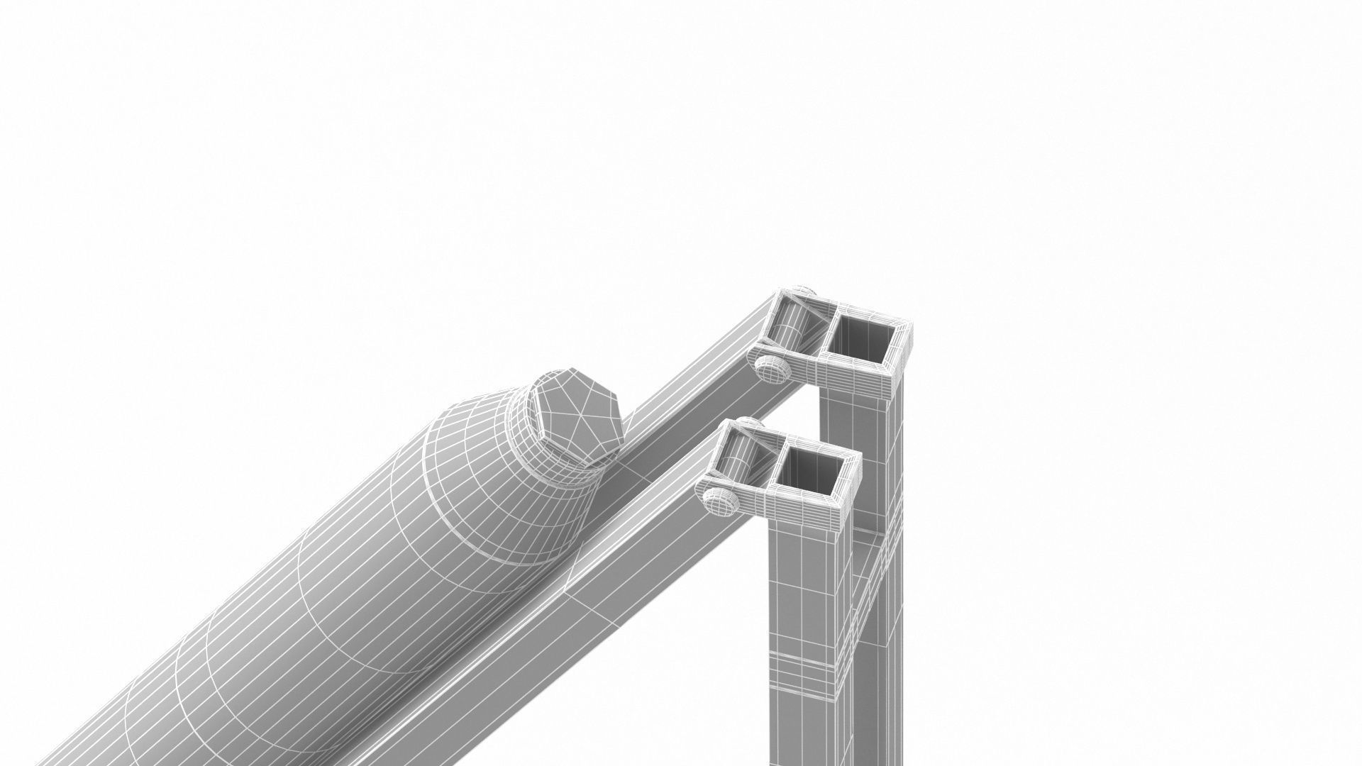 Qassam Rocket with launcher collection 3D model_13