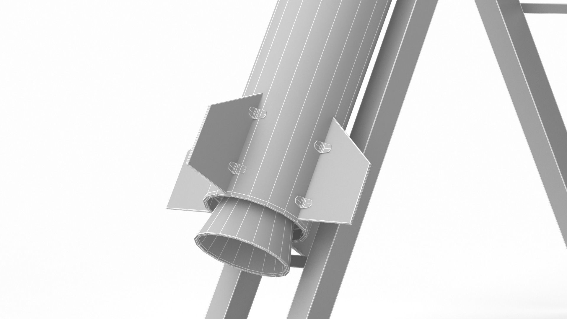 Qassam Rocket with launcher collection 3D model_20