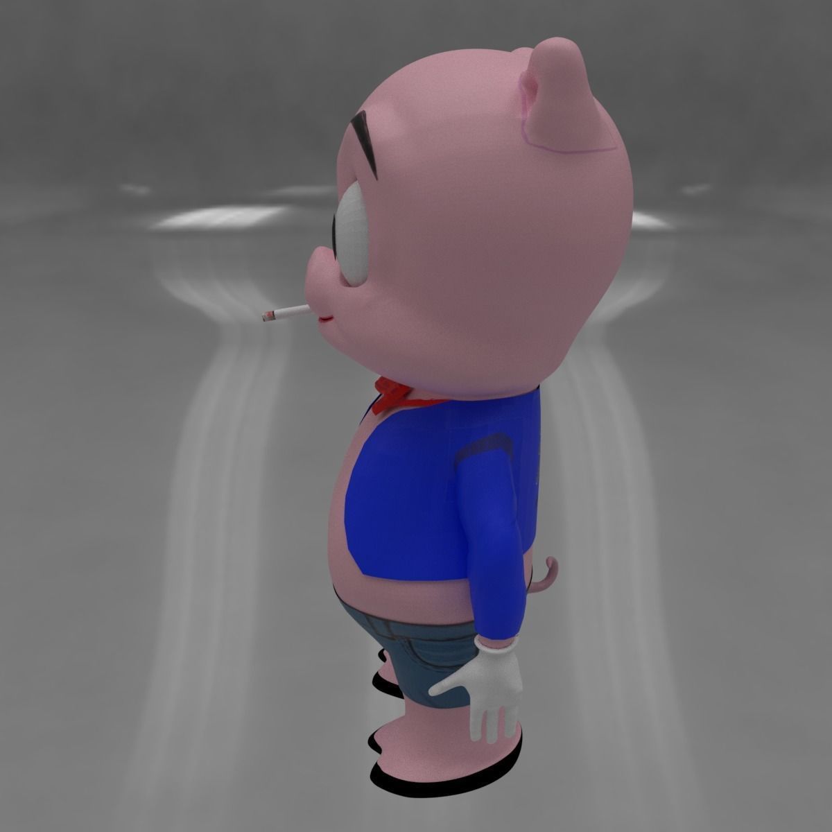 Porky Pig  3D model_3