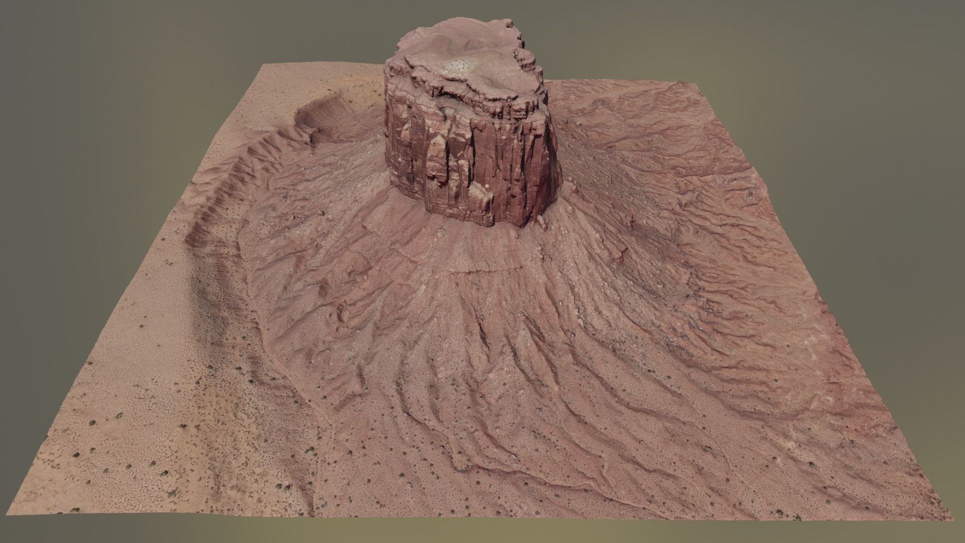 Monument Valley Mitchell Butte Multipurpose Terrain Model 3D model_4
