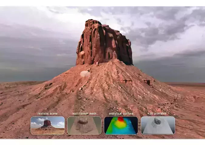 Monument Valley Mitchell Butte Multipurpose Terrain Model