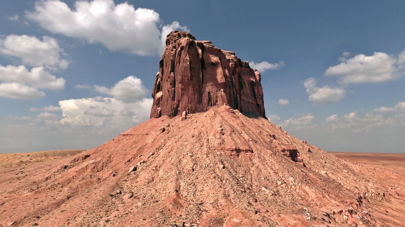 Monument Valley Mitchell Butte Multipurpose Terrain Model 3D model_2