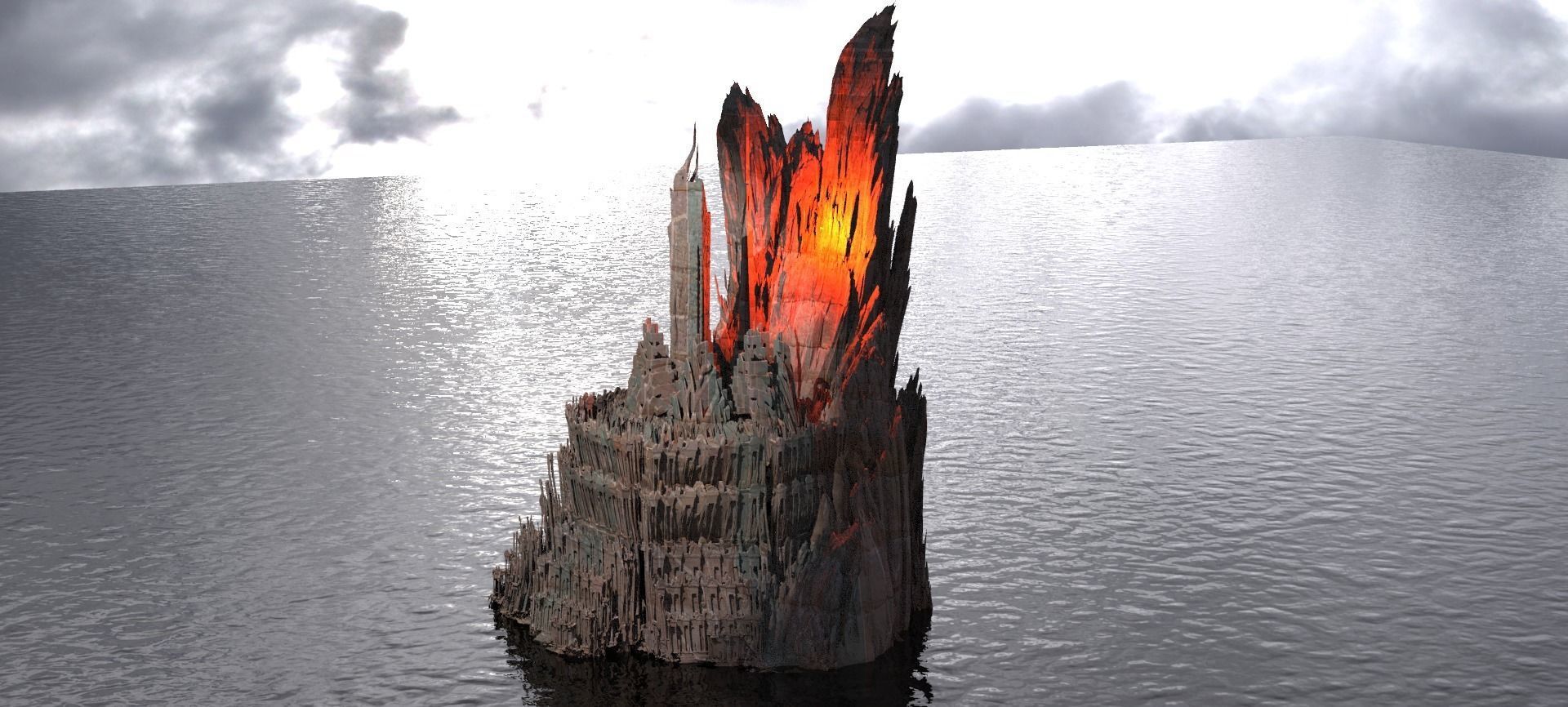 Dantes Devine comedy purgatory hive base 3D model_1