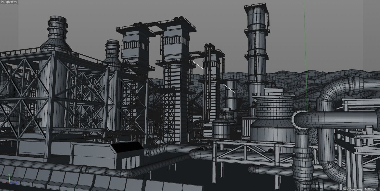 oil factory 3D model_7