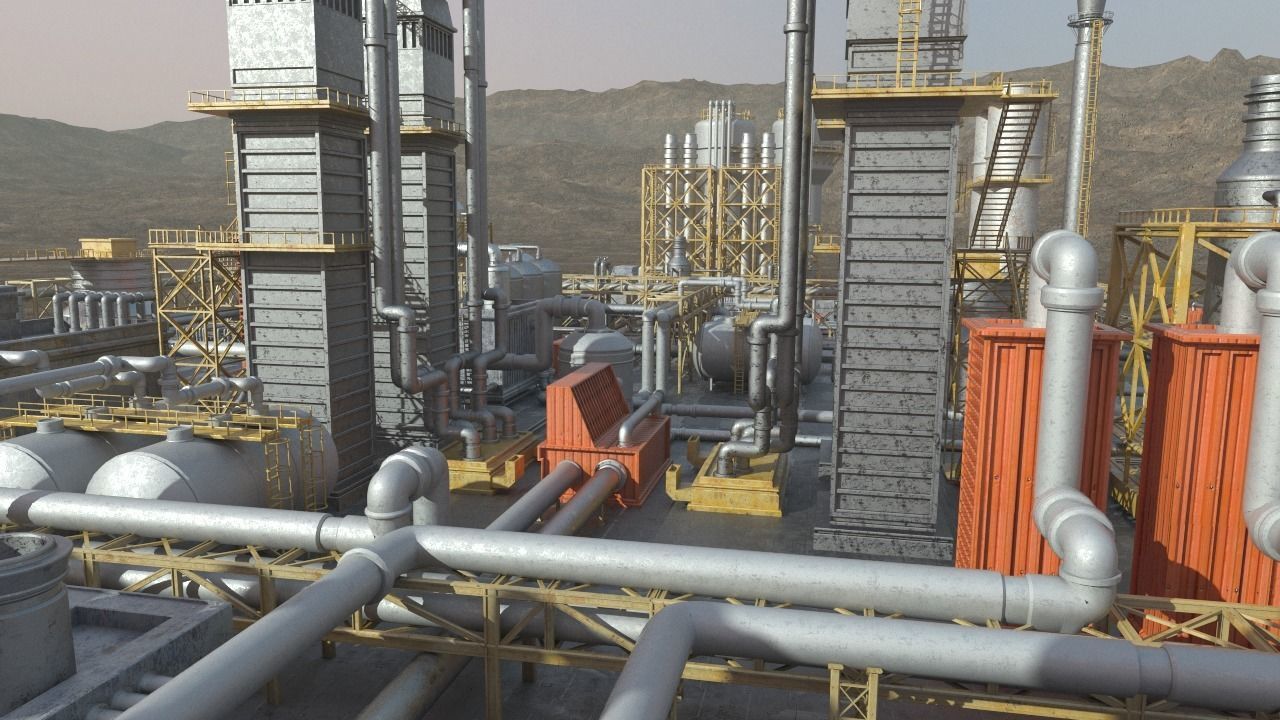 oil factory 3D model_5