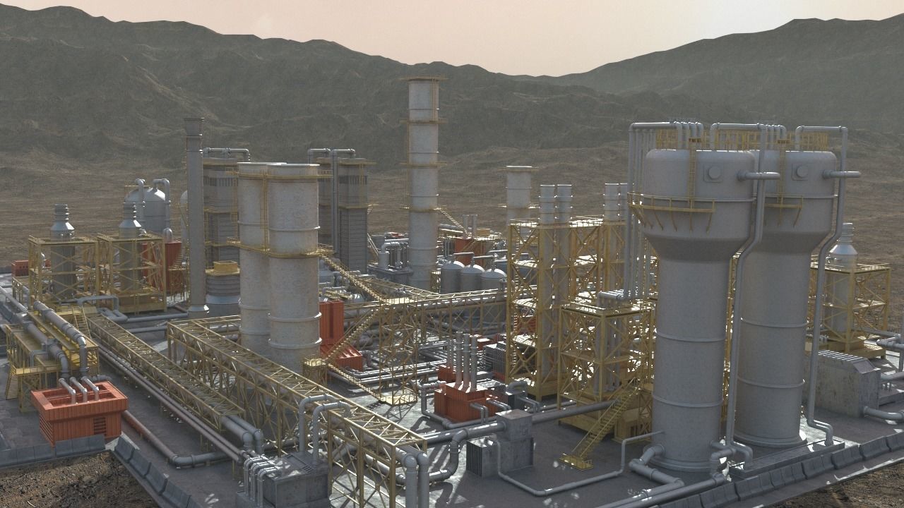 oil factory 3D model_3