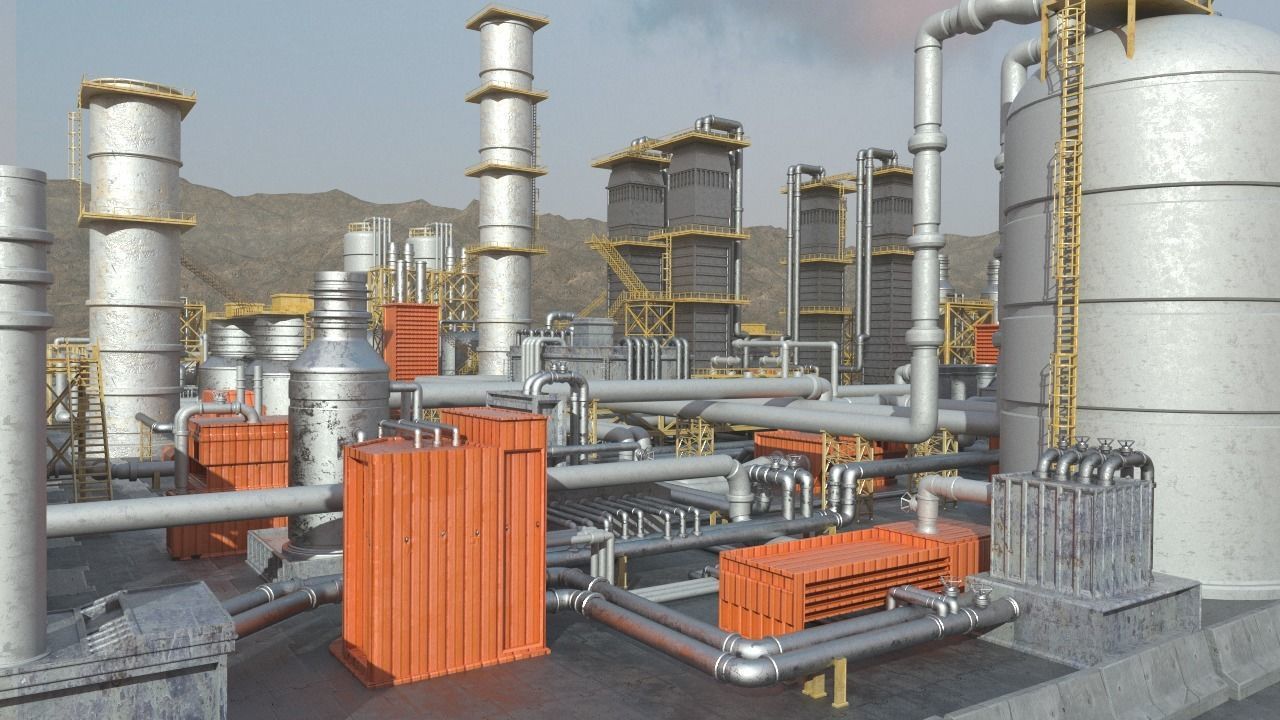 oil factory 3D model_13