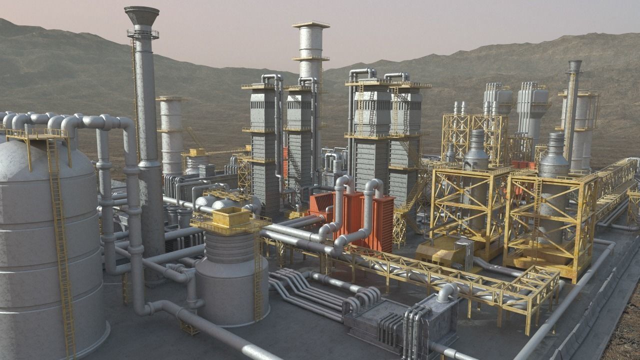 oil factory 3D model_11